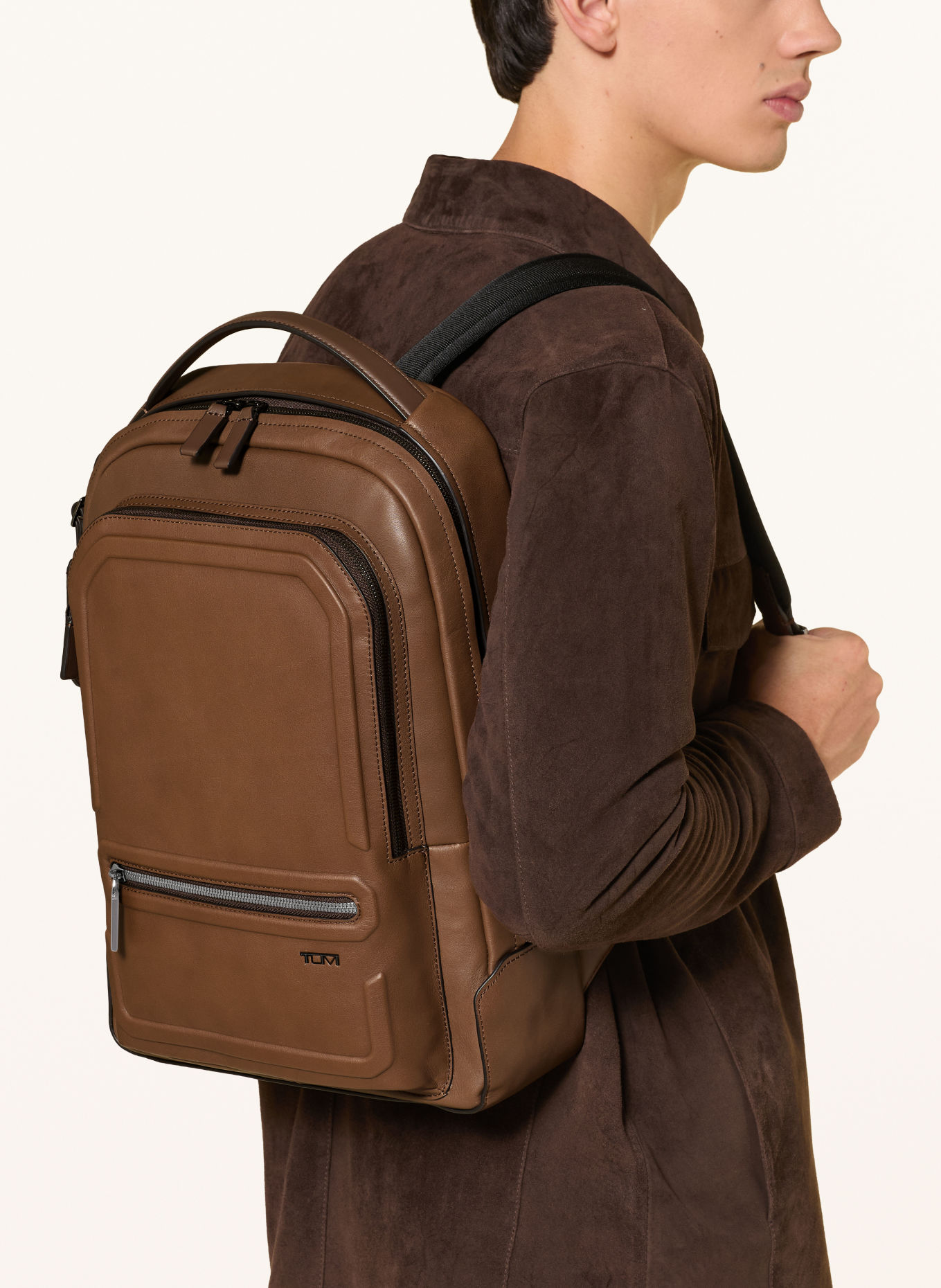 TUMI Sac à dos HARRISON BRADNER avec compartiment pour ordinateur portable: COGNAC