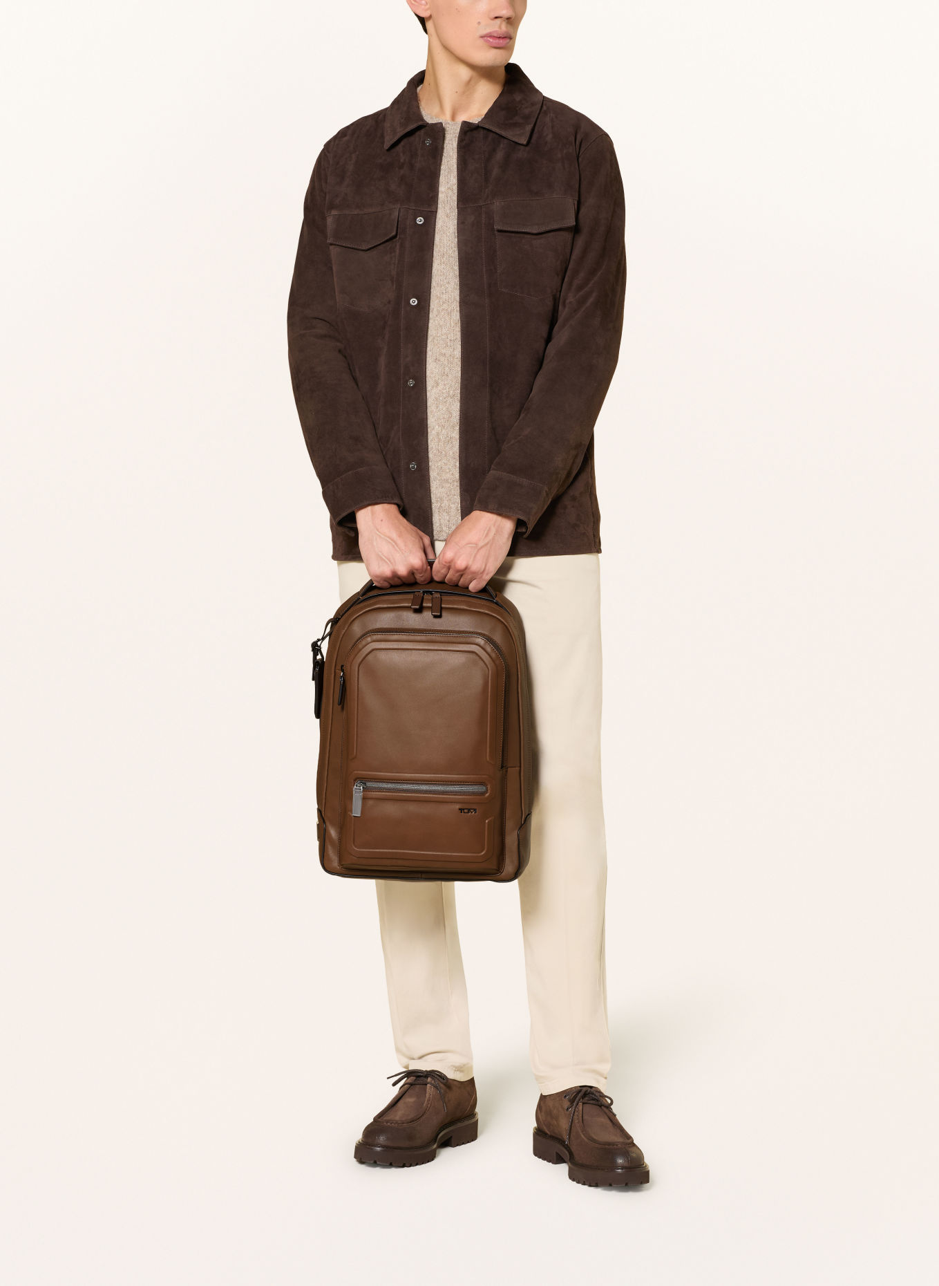 TUMI Sac à dos HARRISON BRADNER avec compartiment pour ordinateur portable: COGNAC