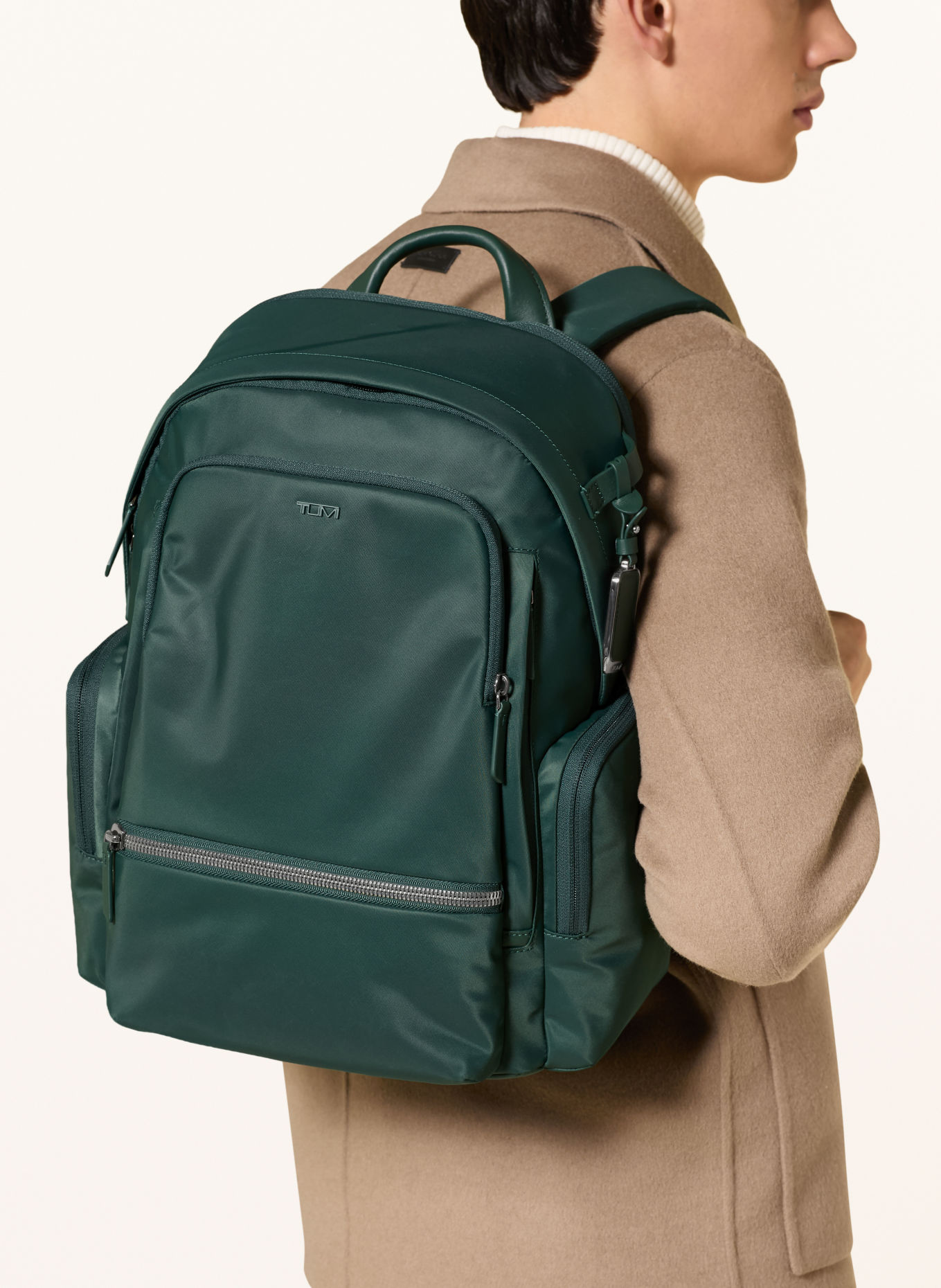 TUMI VOYAGEUR Rucksack CELINA mit Laptop-Fach: DUNKELGRÜN / SILBER