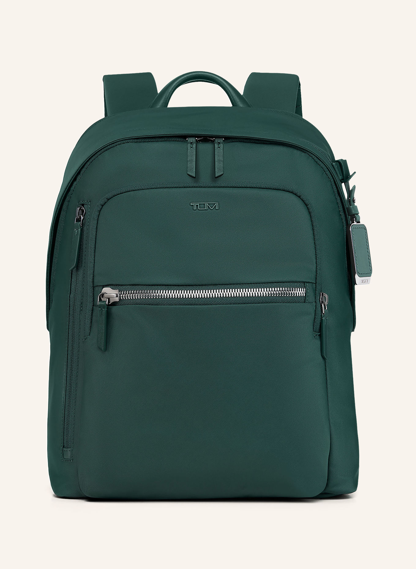 TUMI VOYAGEUR HALSEY Backpack with laptop compartment: DARK GREEN / SILVER