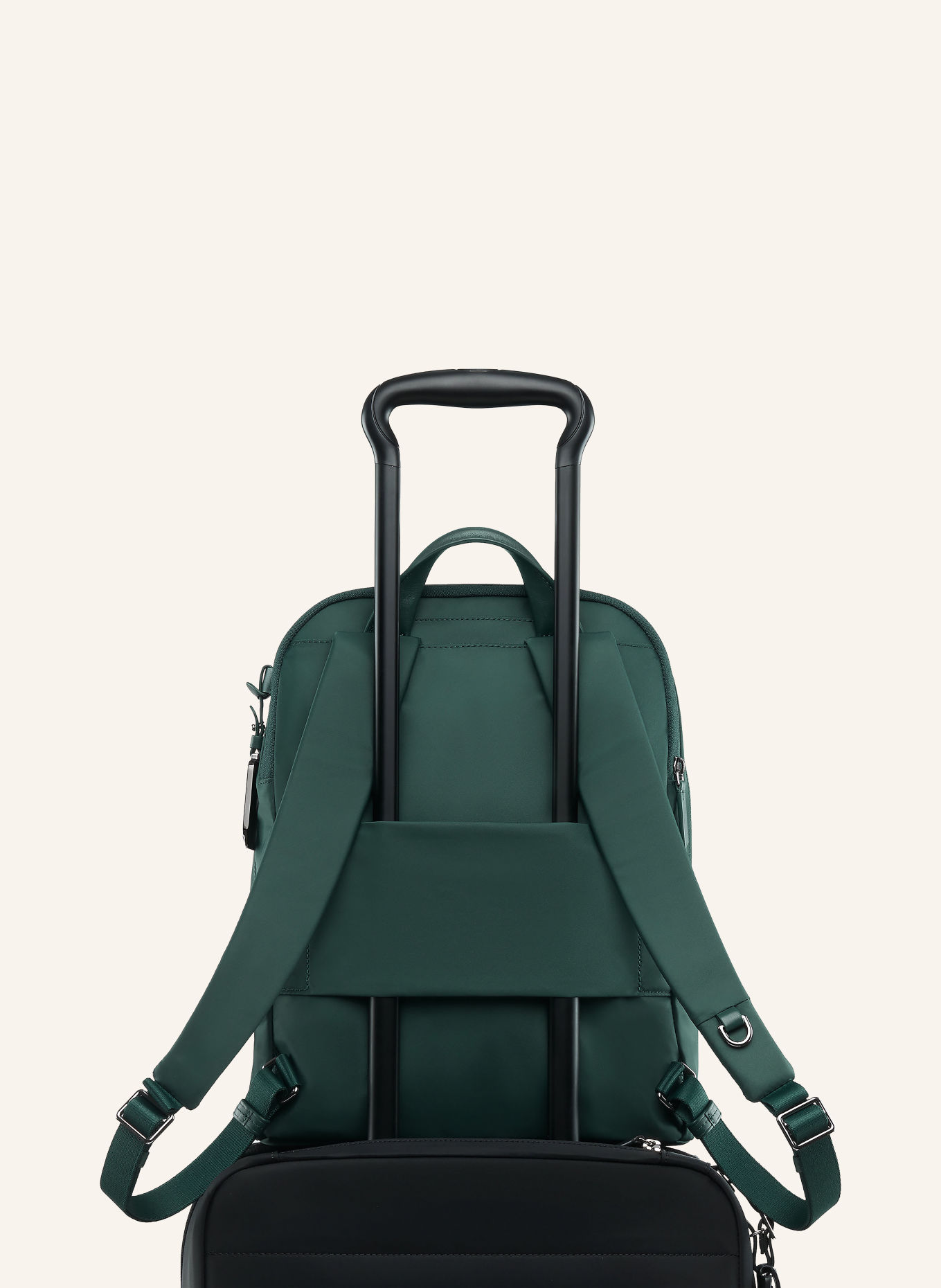 TUMI VOYAGEUR HALSEY Backpack with laptop compartment: DARK GREEN / SILVER