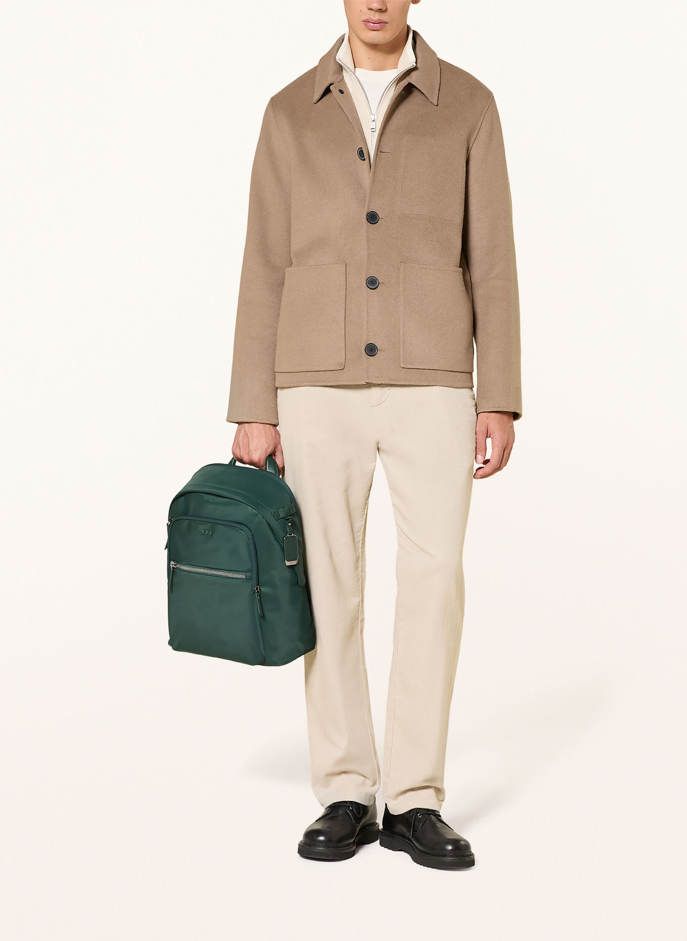 TUMI Sac à dos VOYAGEUR HALSEY avec compartiment pour ordinateur portable: GROEN / ARGENT