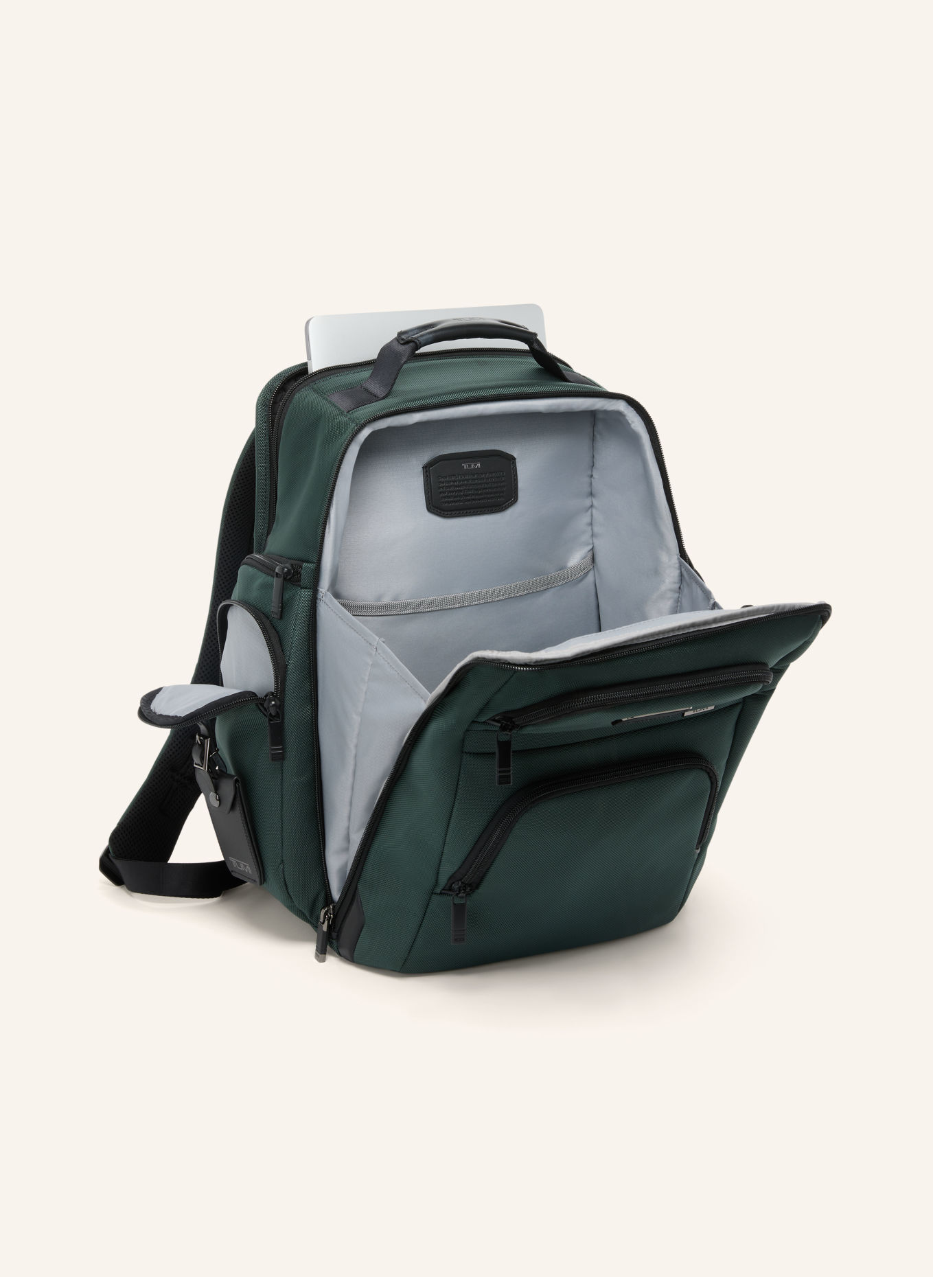 TUMI Sac à dos ALPHA avec compartiment pour ordinateur portable: GROEN / NOIR