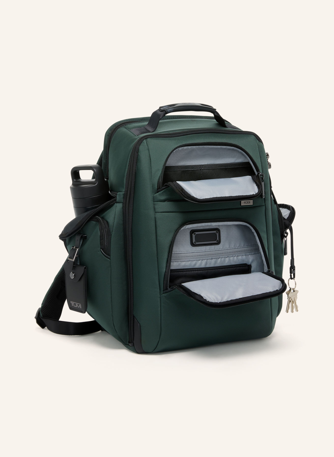 TUMI Sac à dos ALPHA avec compartiment pour ordinateur portable: GROEN / NOIR