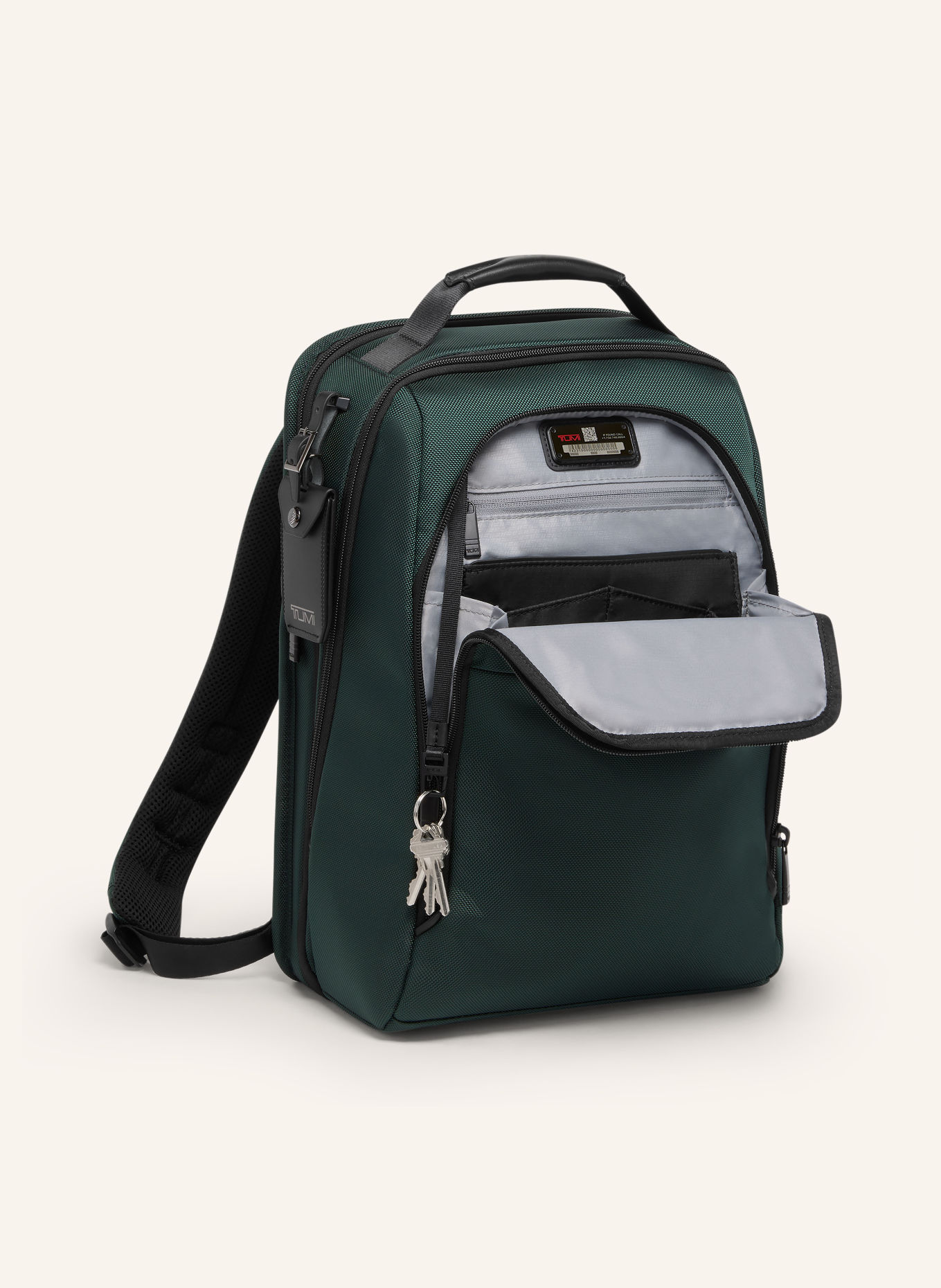 TUMI ALPHA Backpack with laptop compartment: DARK GREEN