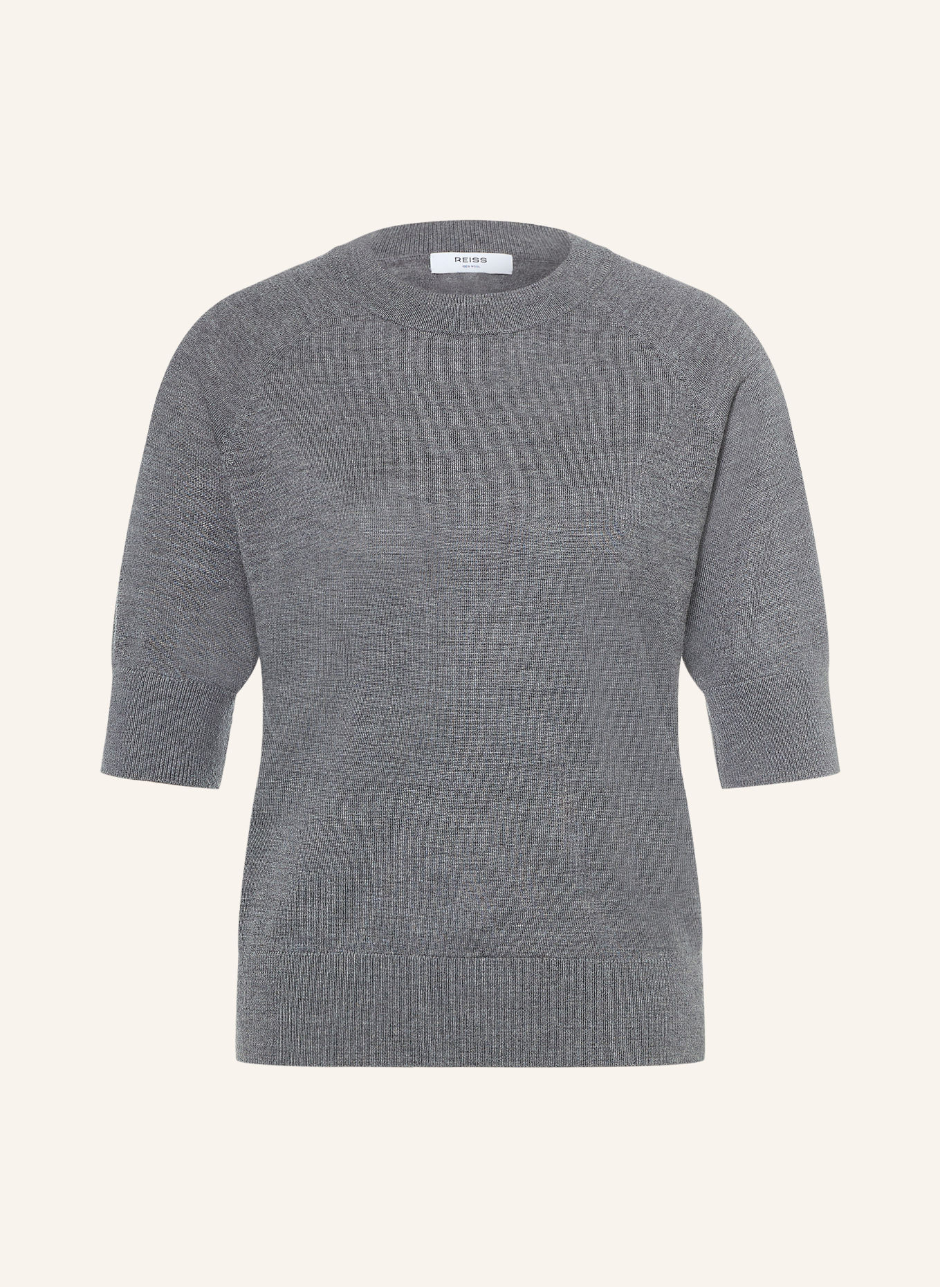 REISS SUZZIE Knit shirt Made of Merino Wool: DARK GRAY