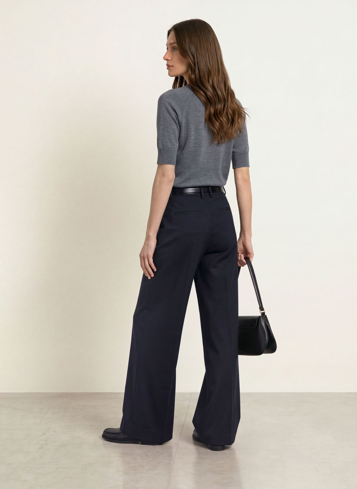 REISS SUZZIE Knit shirt Made of Merino Wool: DARK GRAY