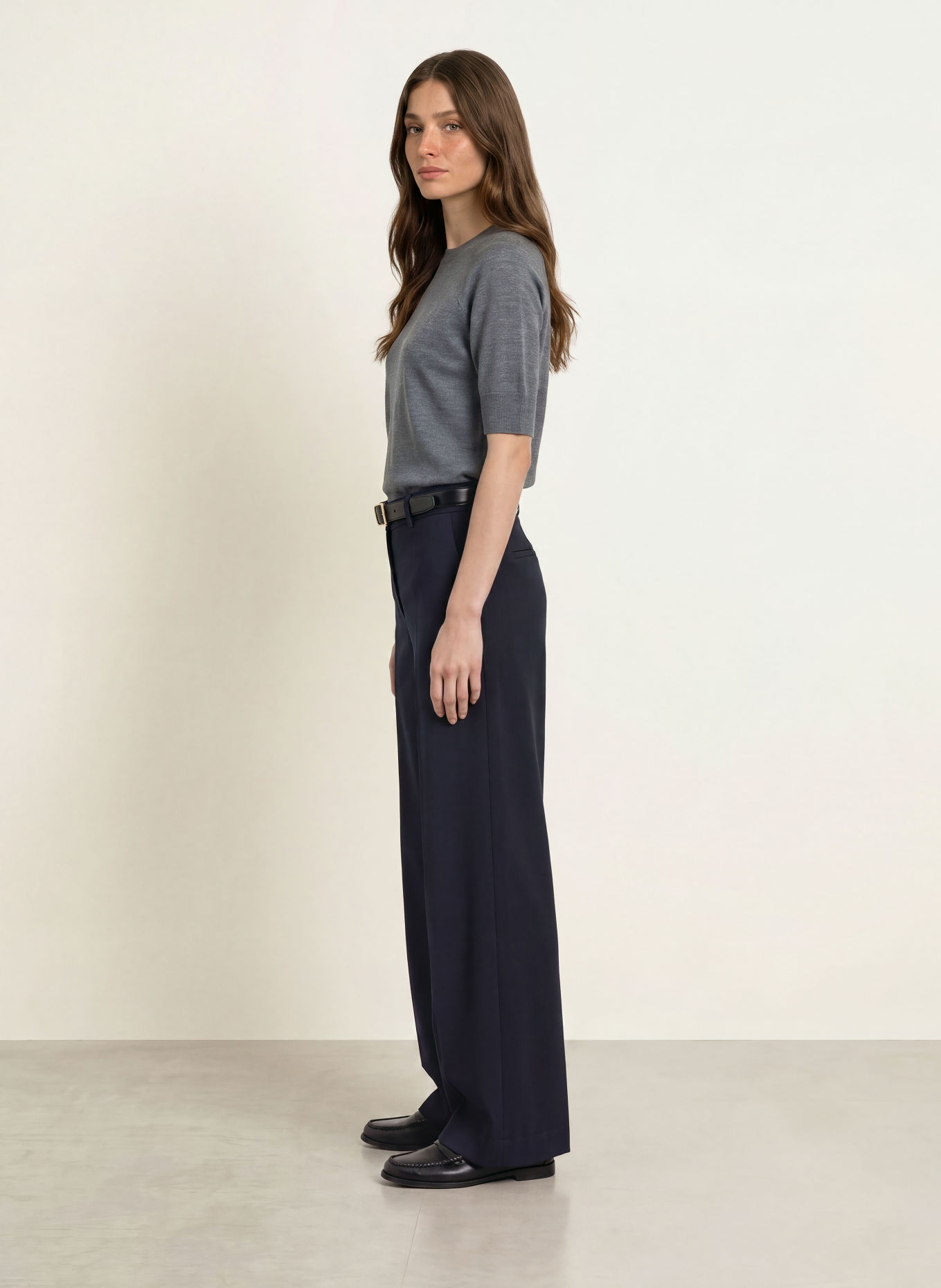 REISS SUZZIE Knit shirt Made of Merino Wool: DARK GRAY