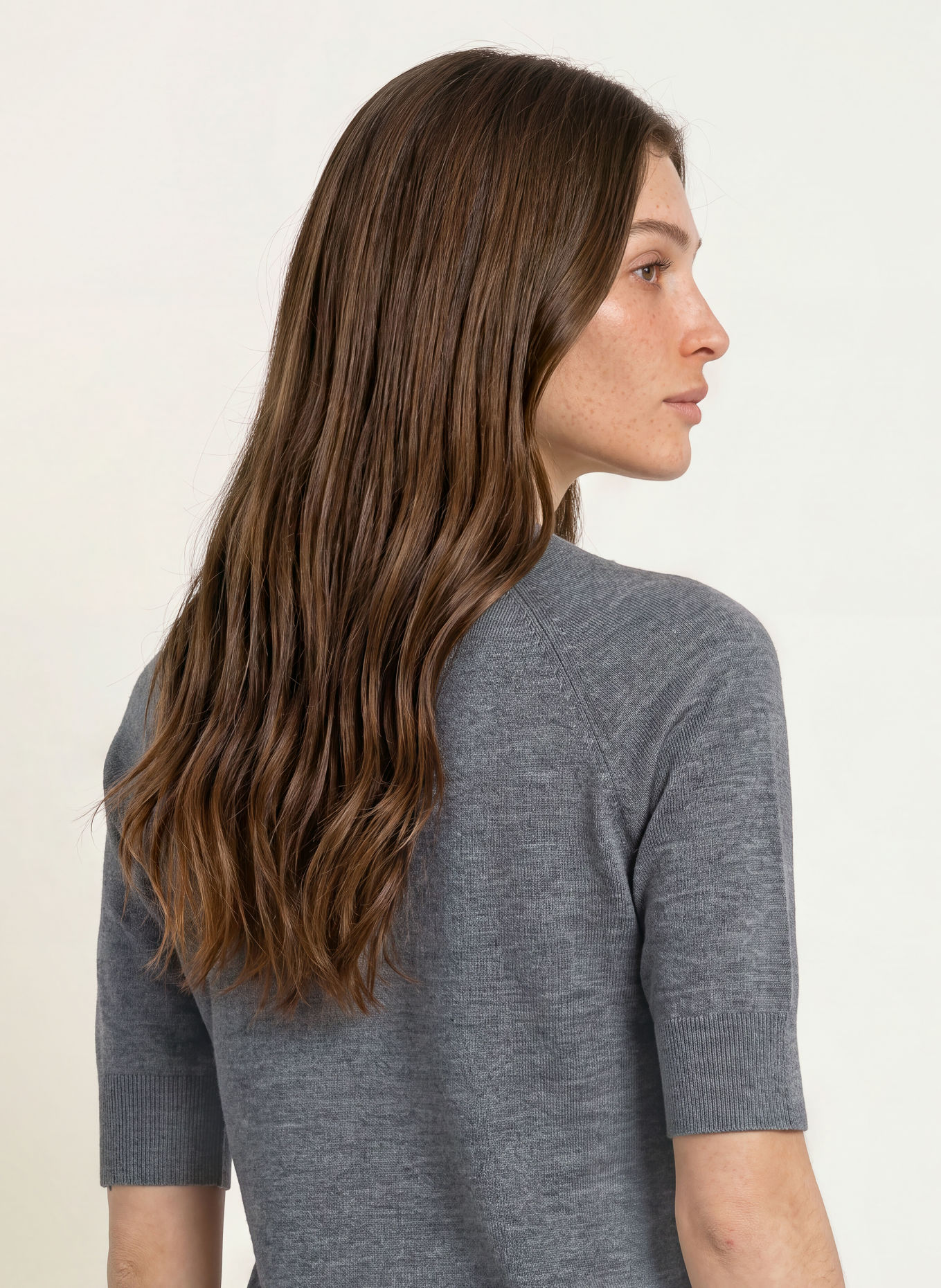REISS SUZZIE Knit shirt Made of Merino Wool: DARK GRAY