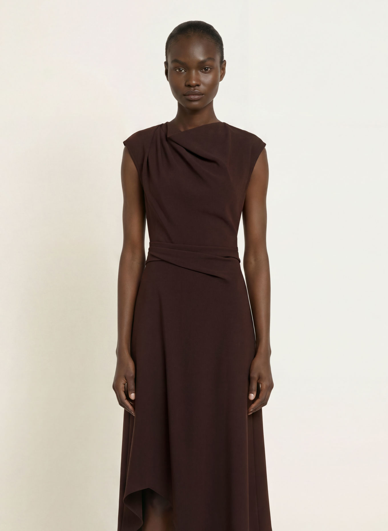 REISS Jerseyjurk CAMILLA: DONKERROOD
