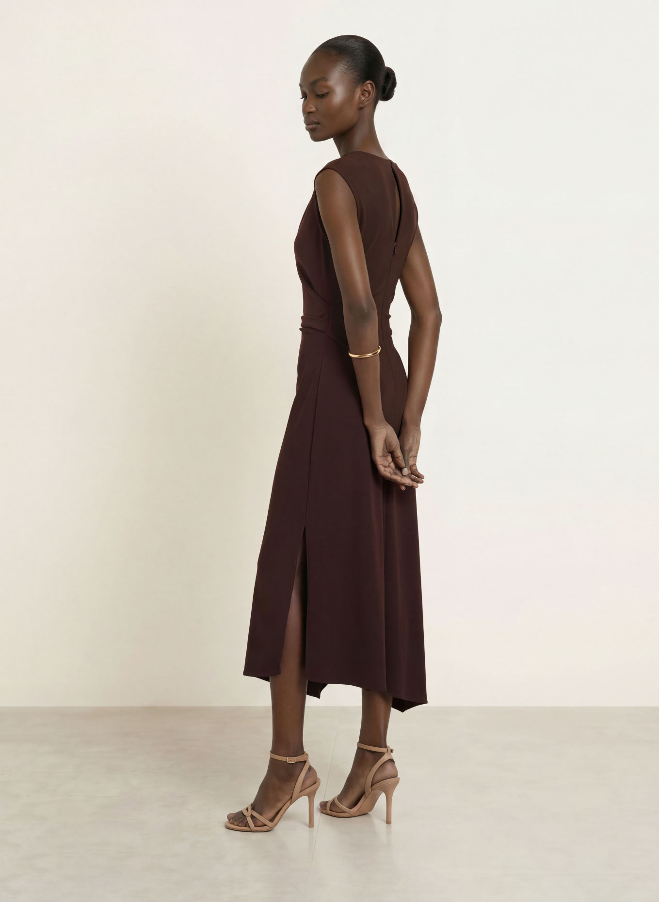 REISS Jerseyjurk CAMILLA: DONKERROOD