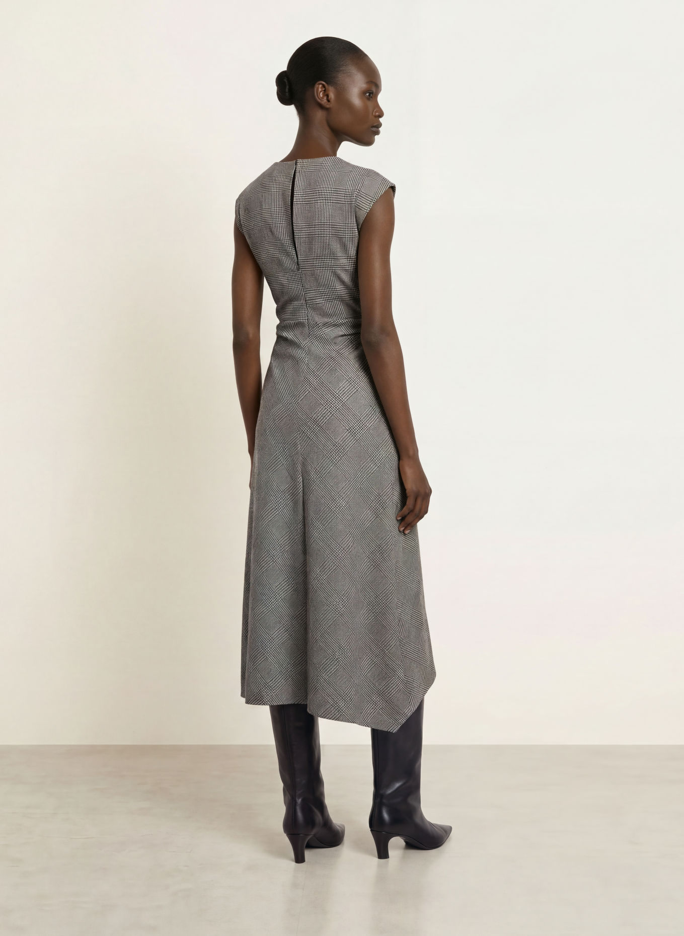 REISS Kleid CLARA: GRAU / WEISS / SCHWARZ