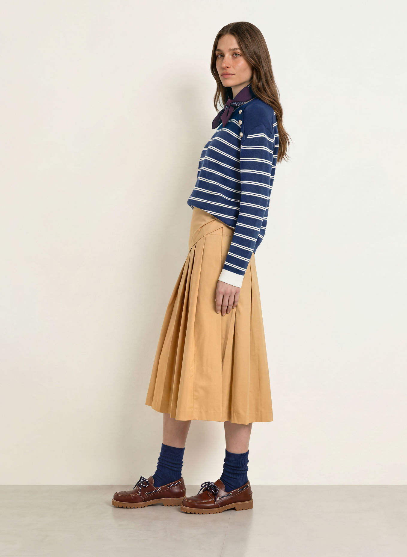 CLAUDIE PIERLOT Pullover: BLAU / WEISS