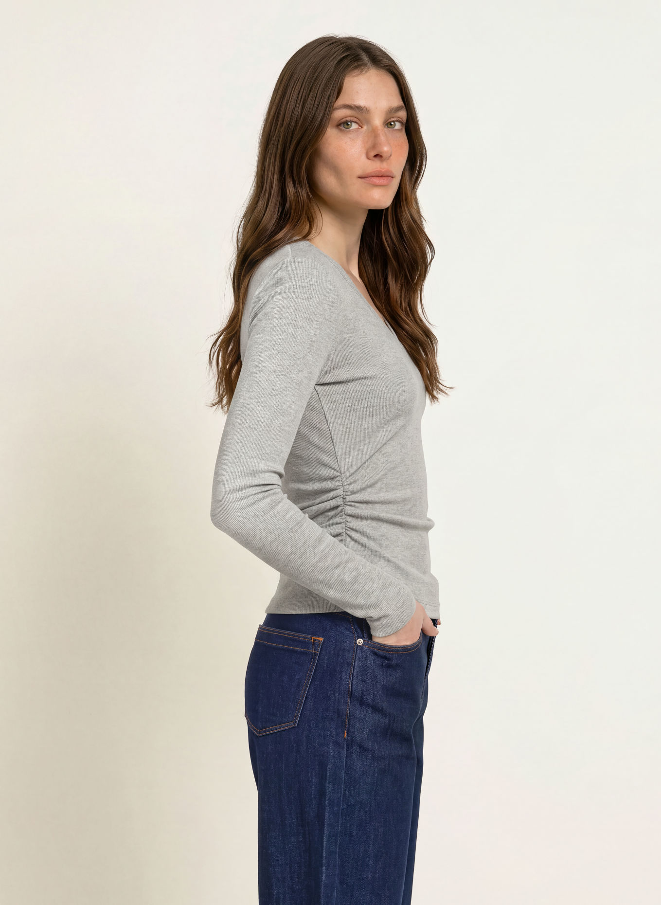REISS Longsleeve SANDRINE: GRAU