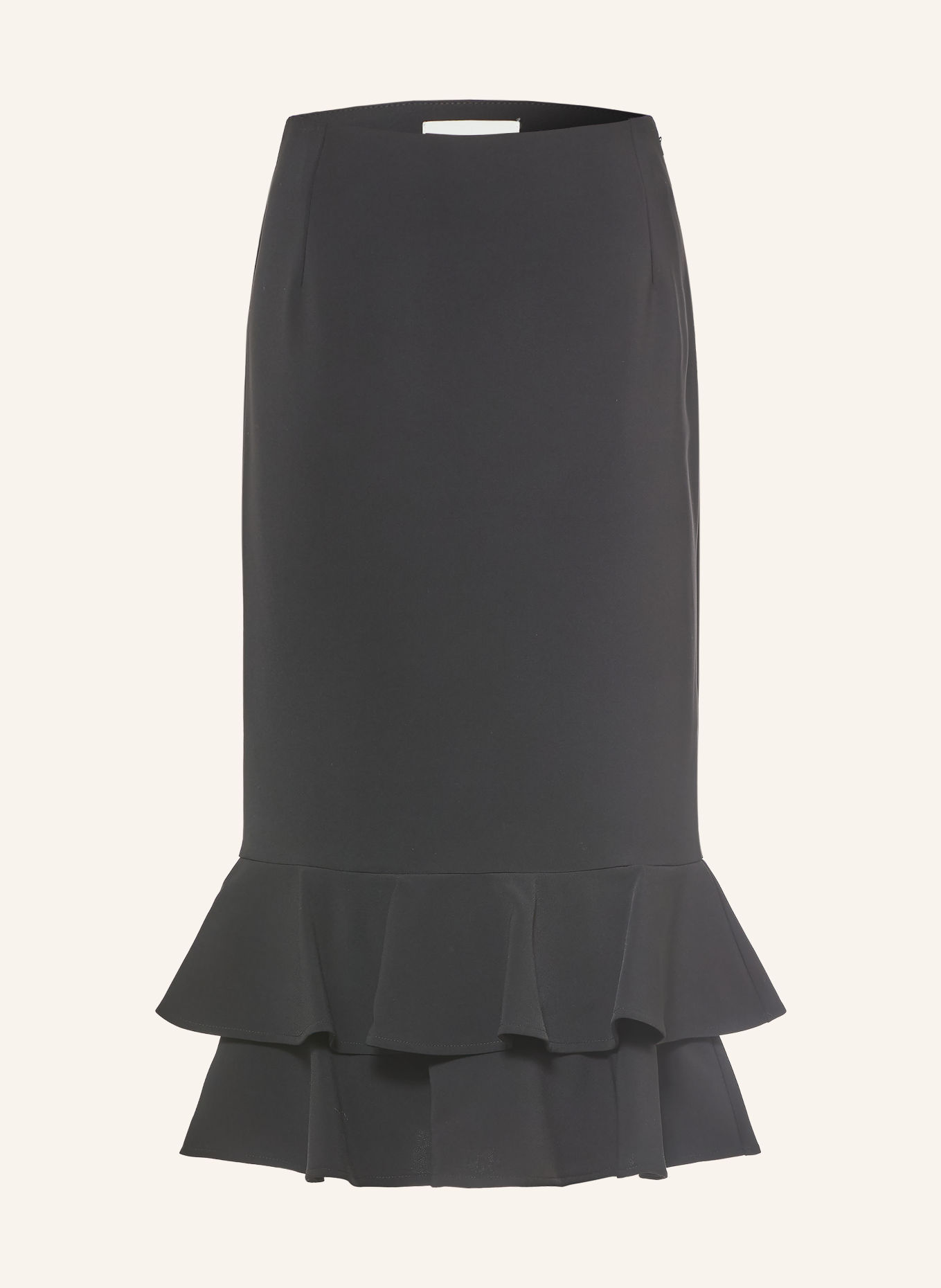 CLAUDIE PIERLOT Rock mit Volants: SCHWARZ