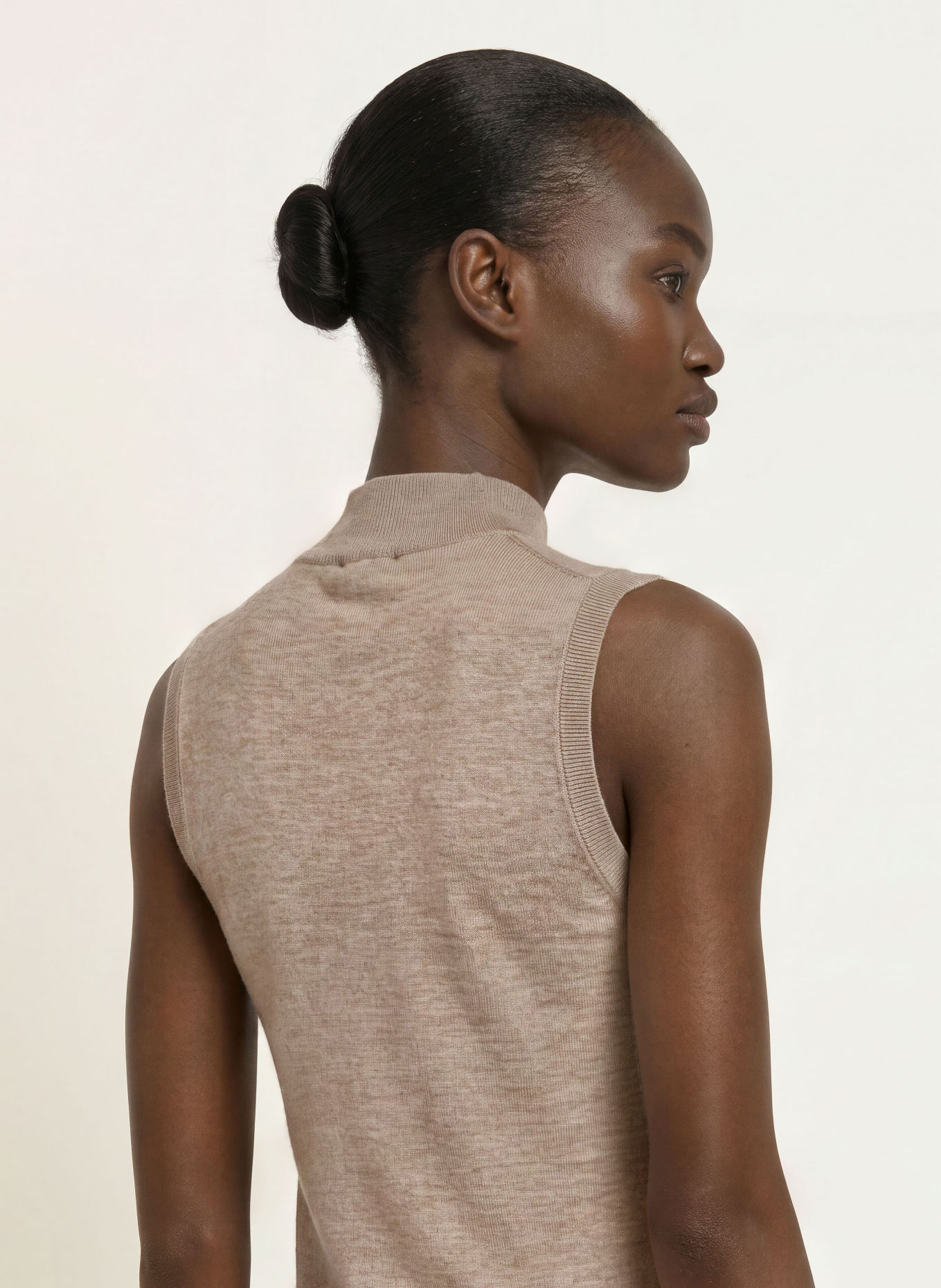 REISS Gebreide top EVELYN van merinowol: BEIGE