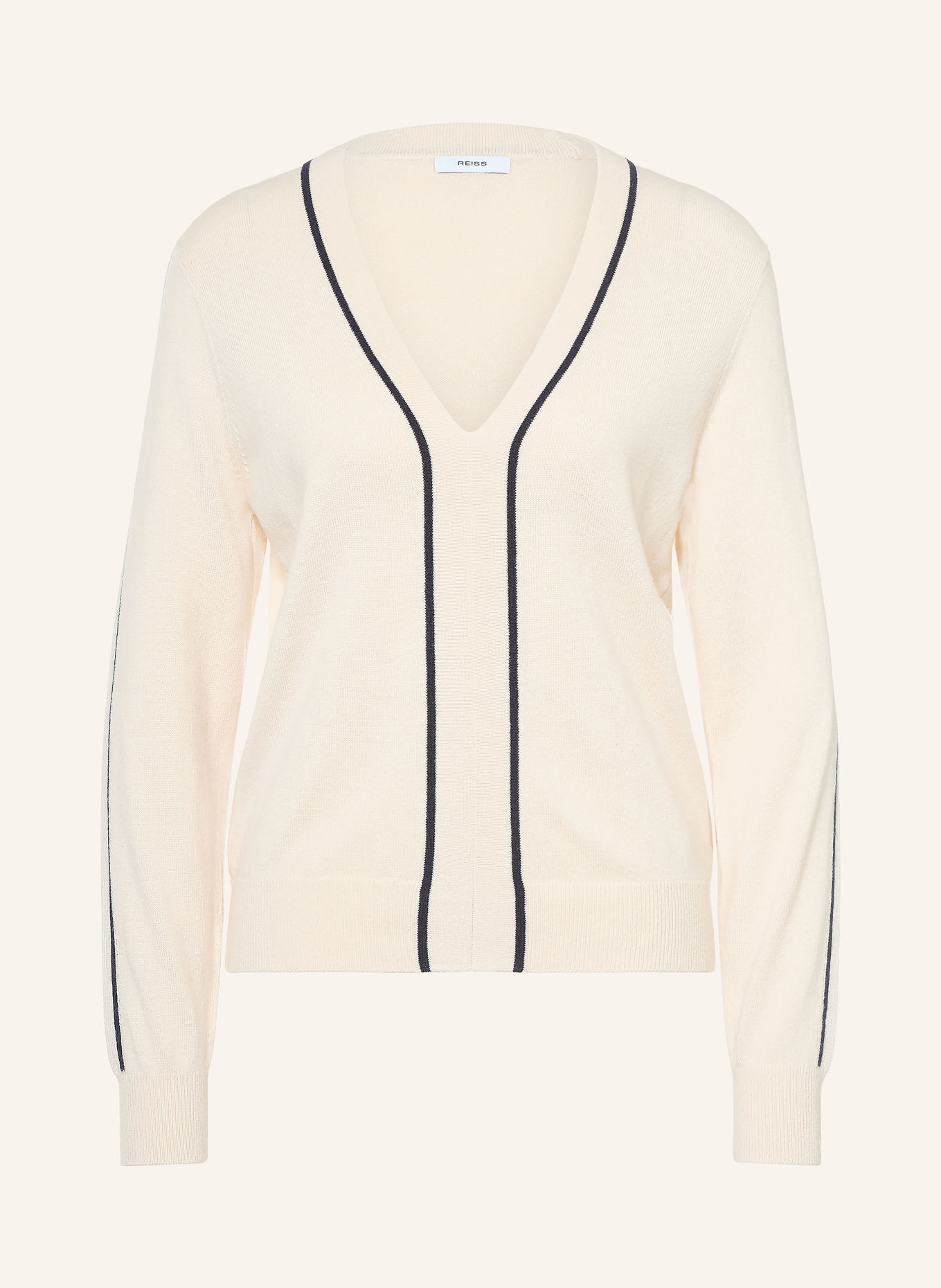 REISS Pullover MILA: ECRU / DUNKELBLAU