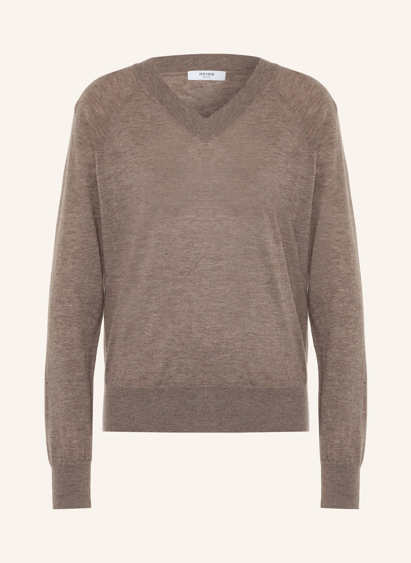 REISS PARIS Sweater Made of Merino Wool: BROWN