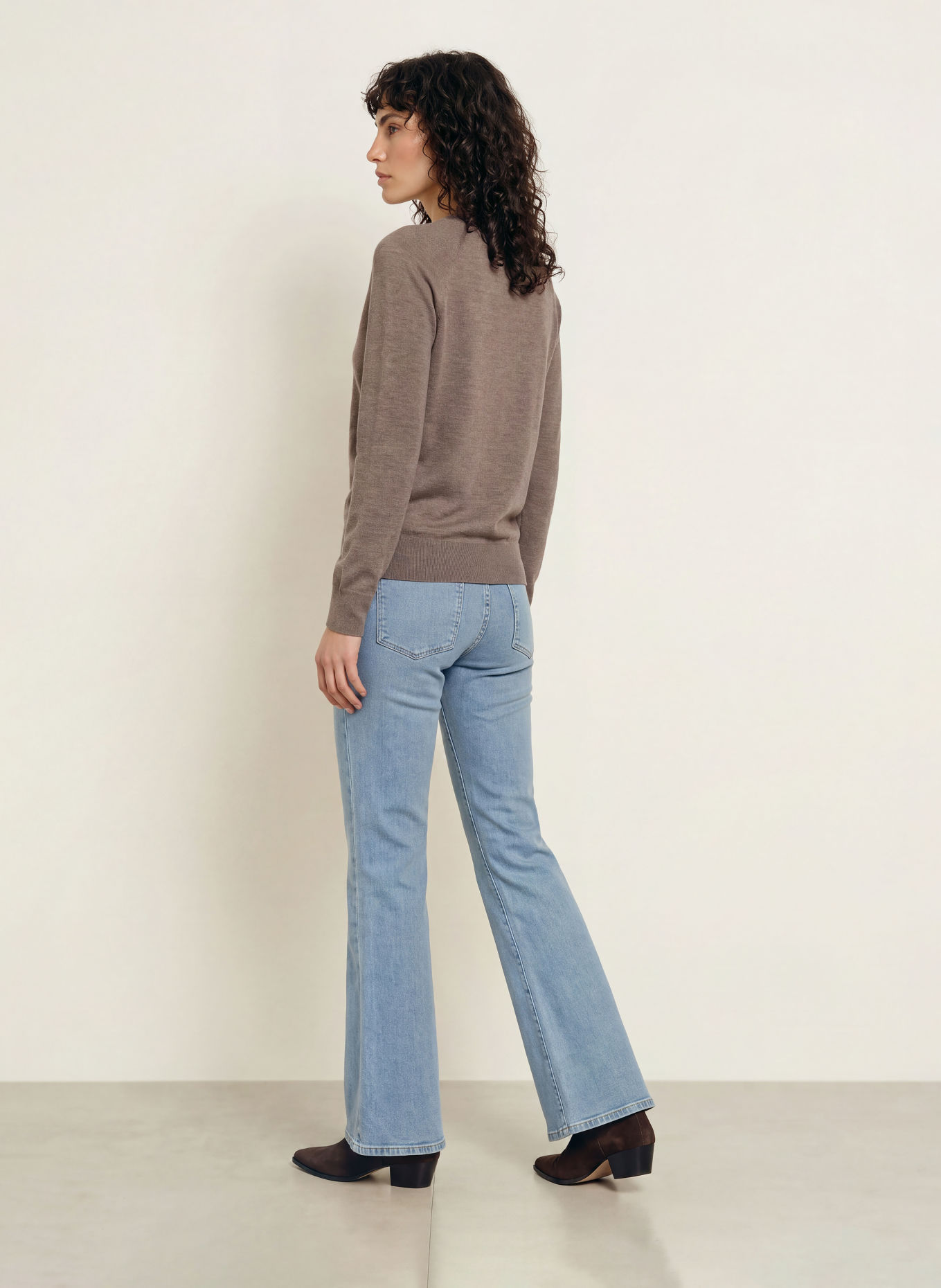 REISS PARIS Sweater Made of Merino Wool: BROWN