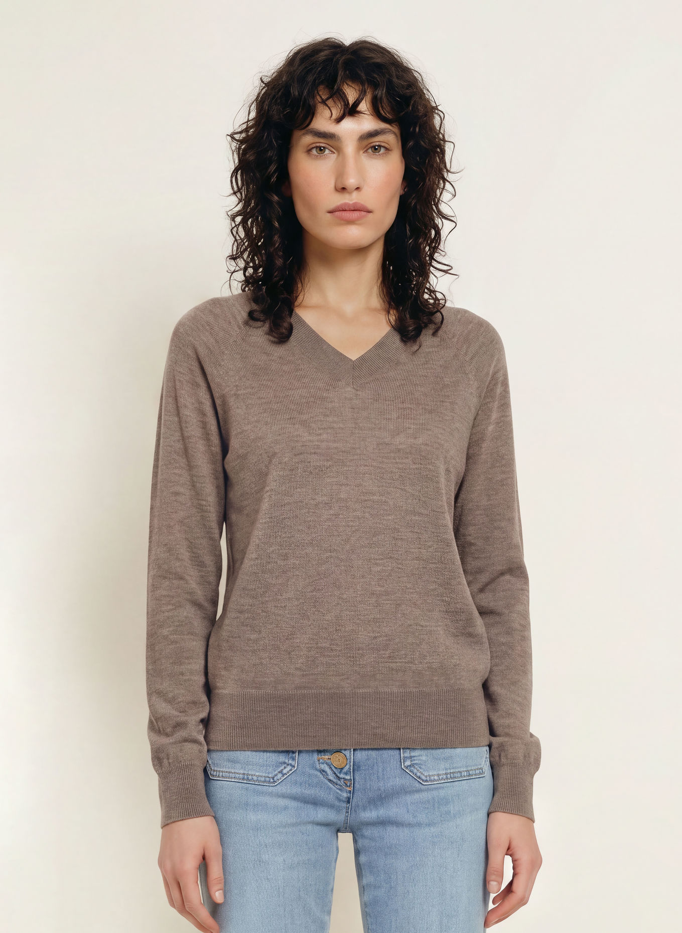 REISS PARIS Sweater Made of Merino Wool: BROWN