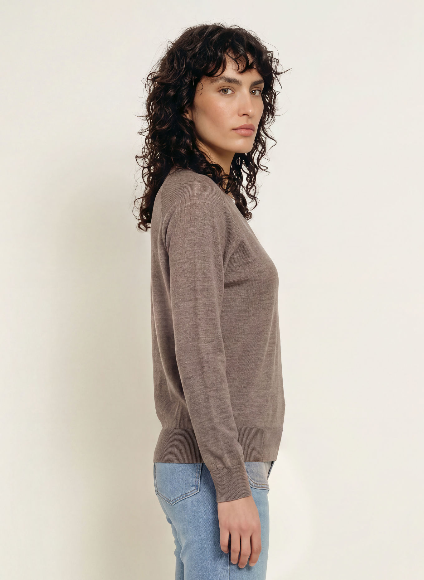 REISS PARIS Sweater Made of Merino Wool: BROWN