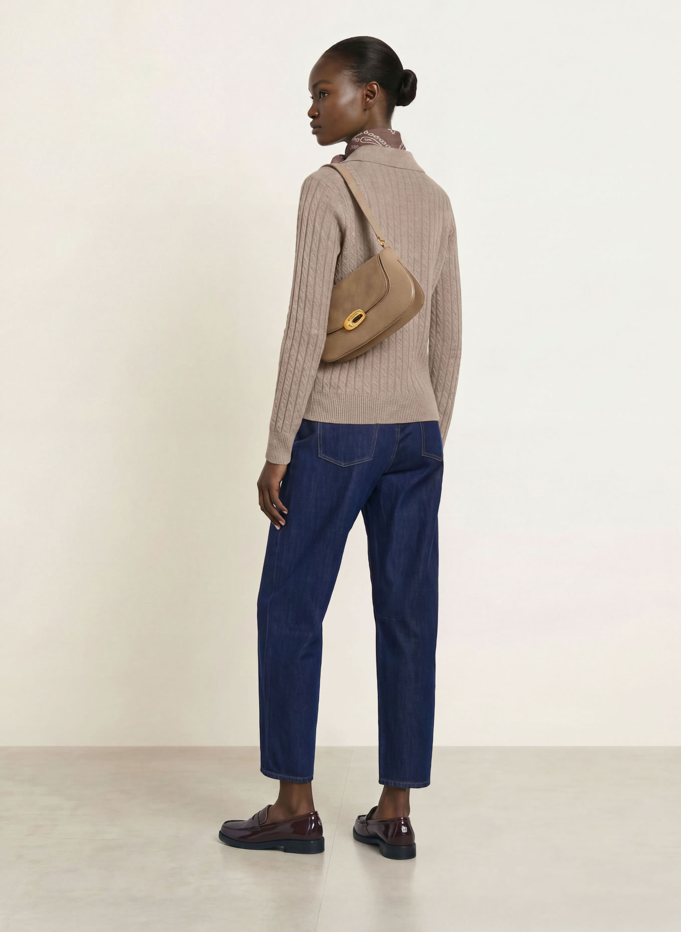 REISS Strick-Poloshirt MILLIE: BEIGE
