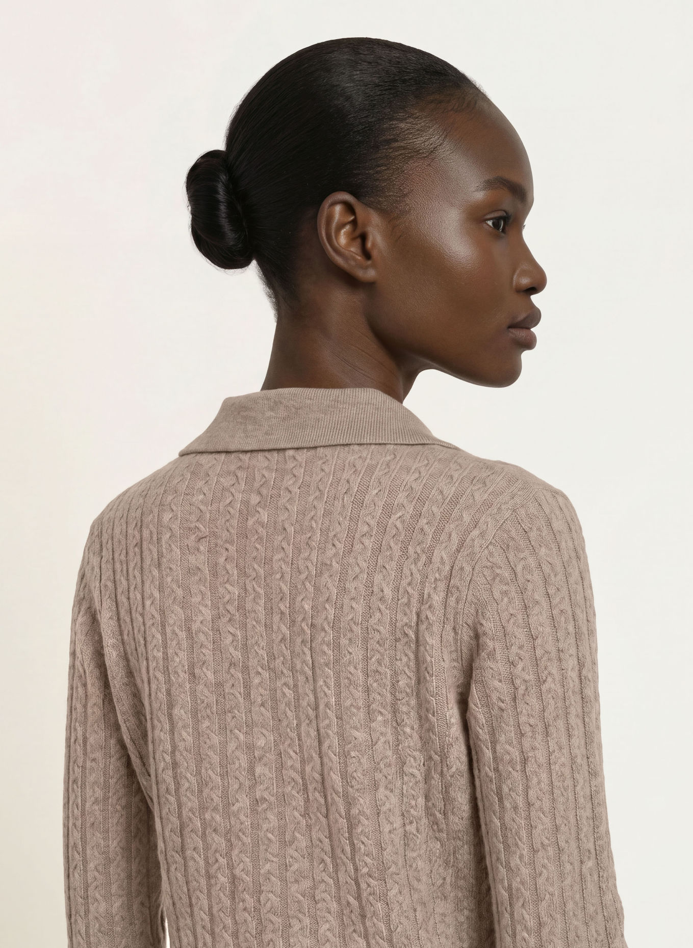 REISS Strick-Poloshirt MILLIE: BEIGE