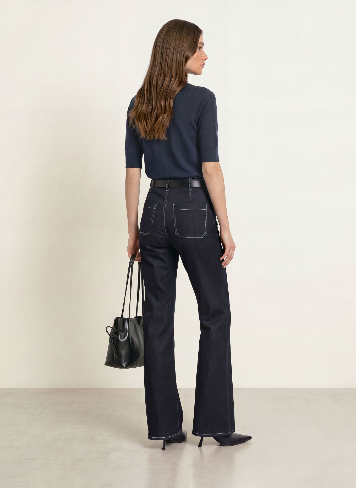REISS Strickshirt SIENNA: DUNKELBLAU