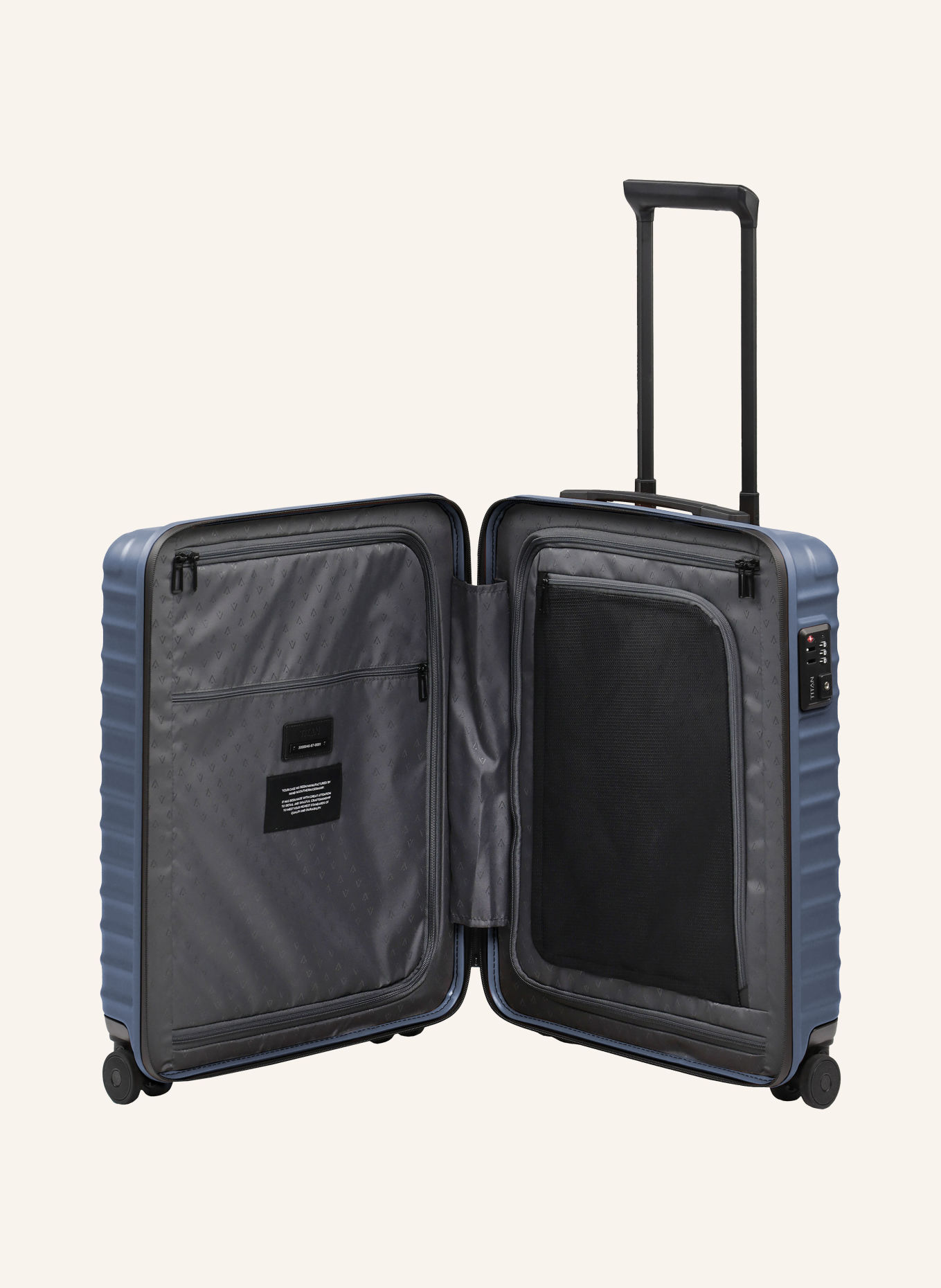 TITAN Valise à roulettes UPGRADE S20: BLEU / NOIR