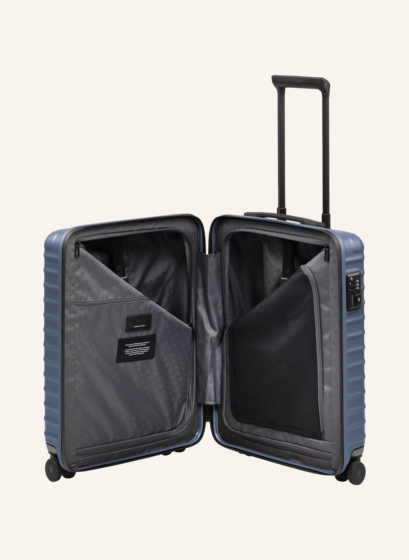 TITAN Valise à roulettes UPGRADE S20: BLEU / NOIR