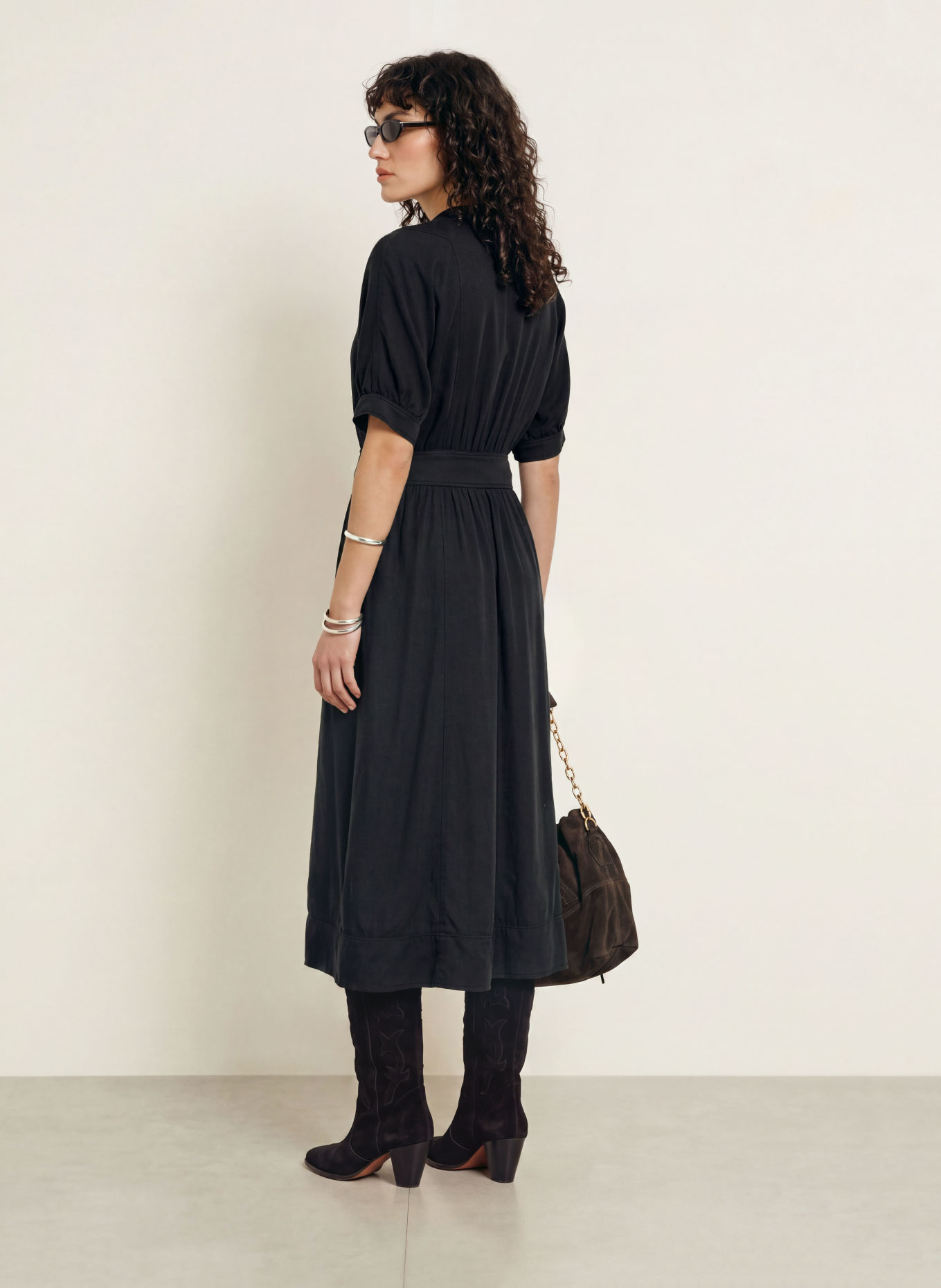 ba&sh Hemdblusenkleid PARISA: DUNKELGRAU