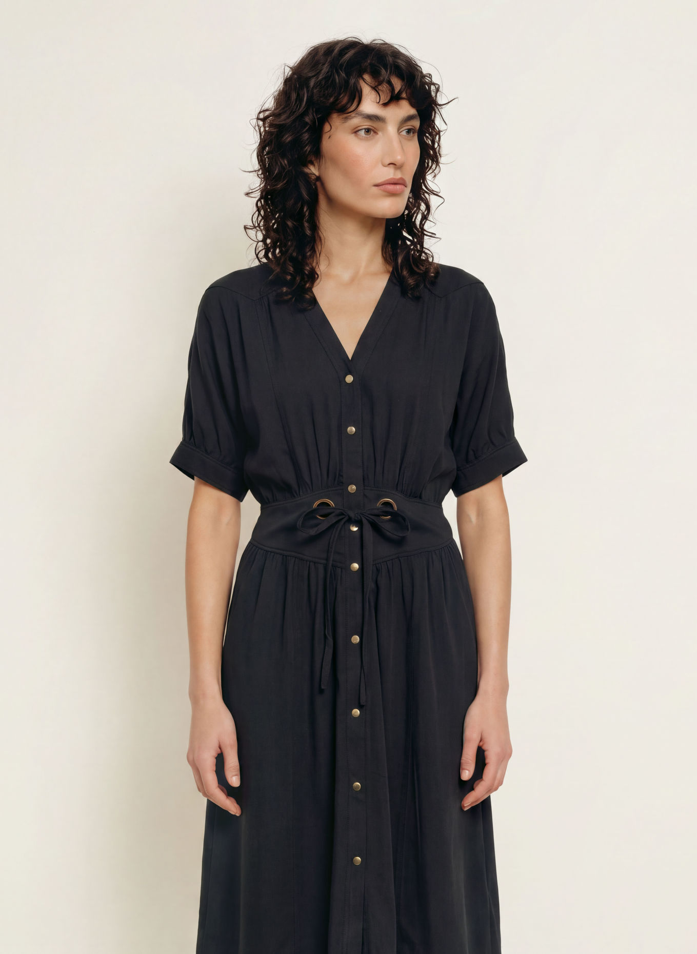 ba&sh Hemdblusenkleid PARISA: DUNKELGRAU