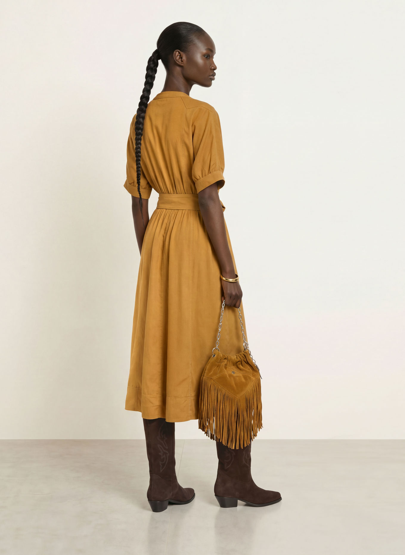 ba&sh Hemdblusenkleid PARISA: KHAKI