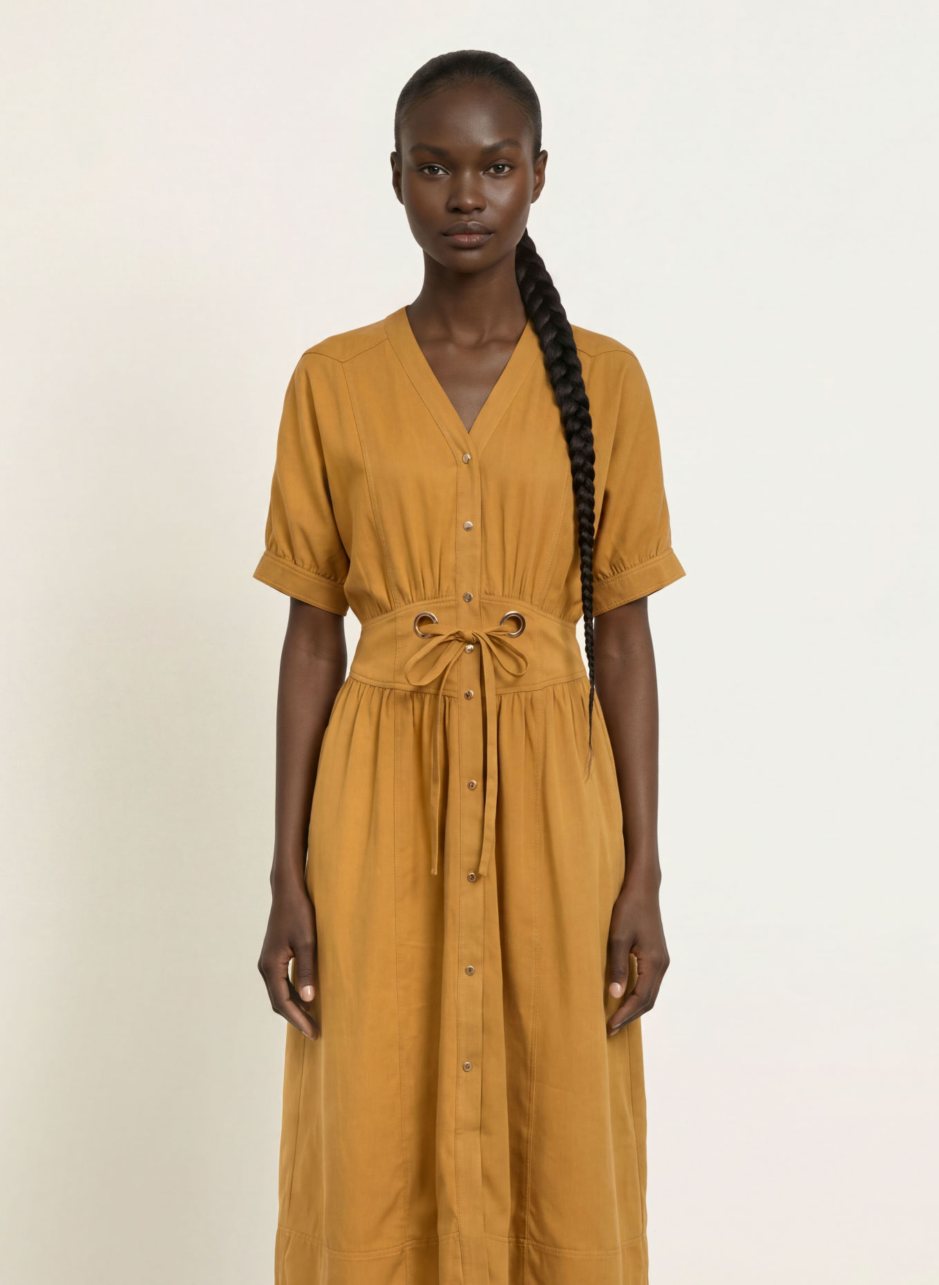 ba&sh Hemdblusenkleid PARISA: KHAKI