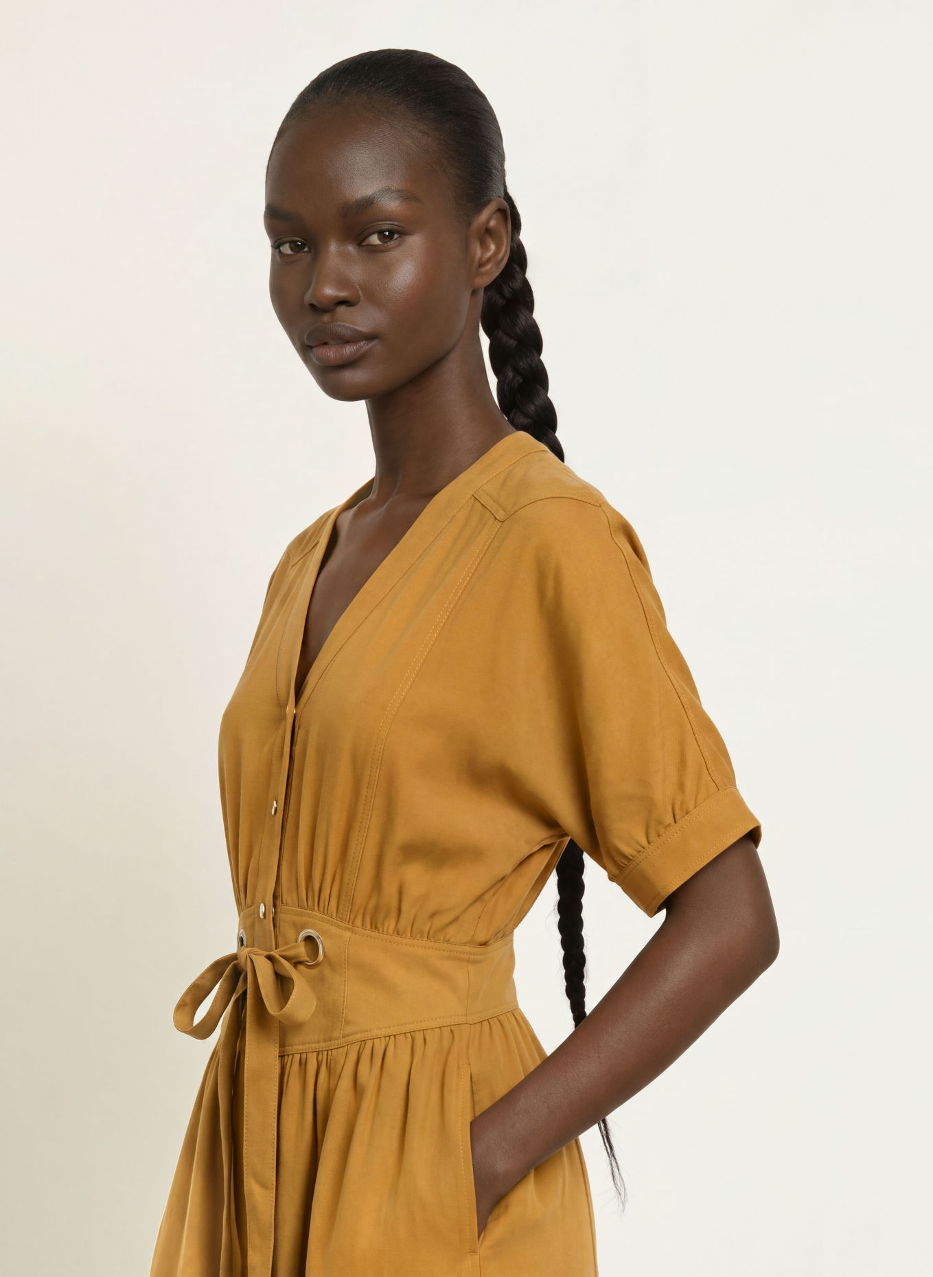 ba&sh Hemdblusenkleid PARISA: KHAKI