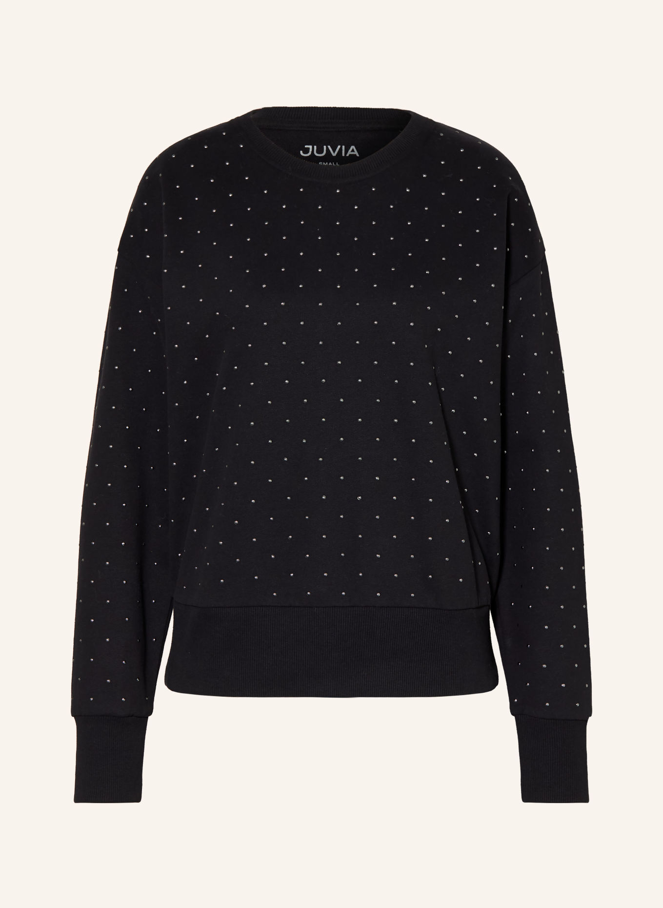 Juvia ANNELINA Sweatshirt with Studs: BLACK