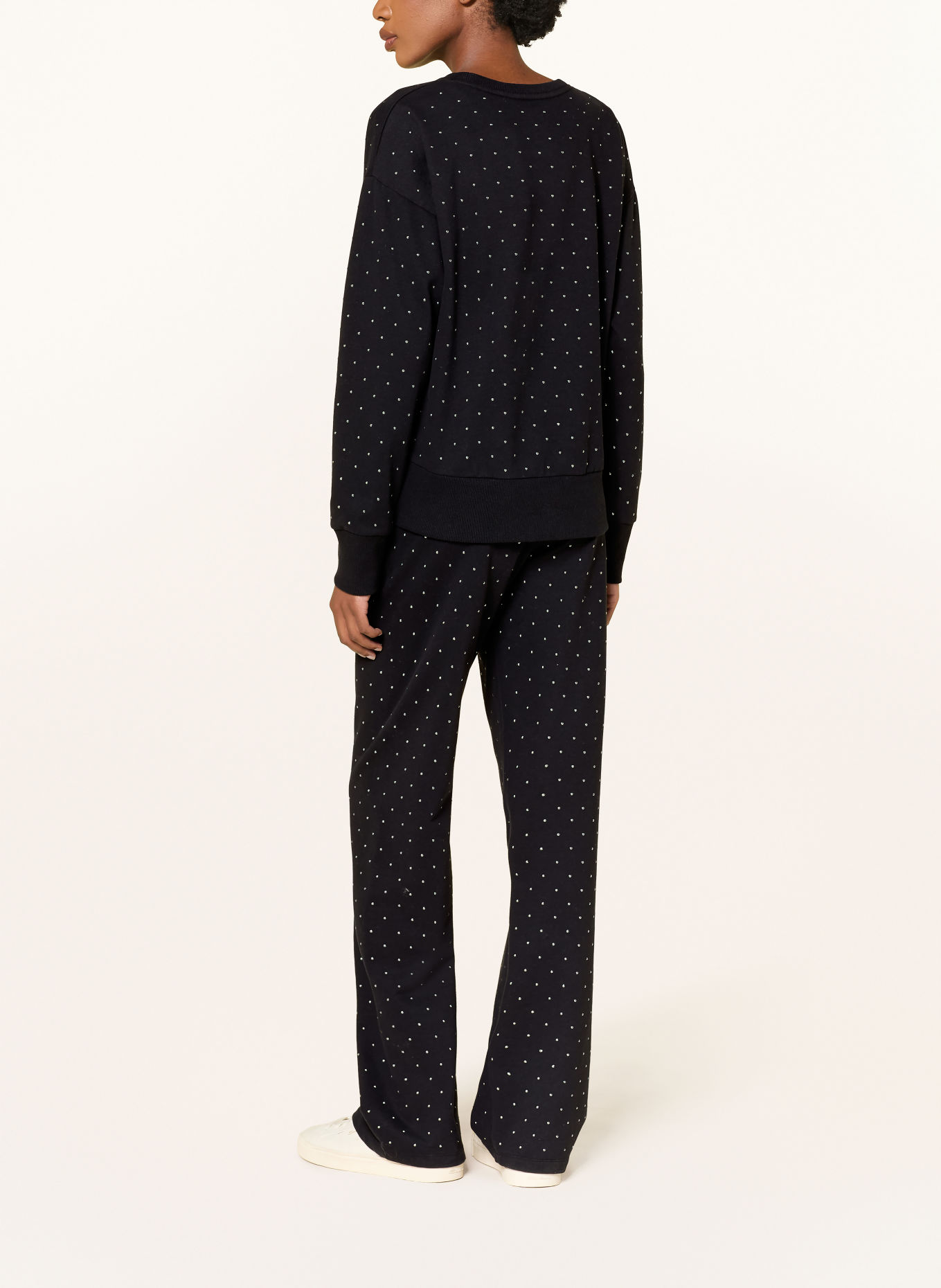 Juvia ANNELINA Sweatshirt with Studs: BLACK