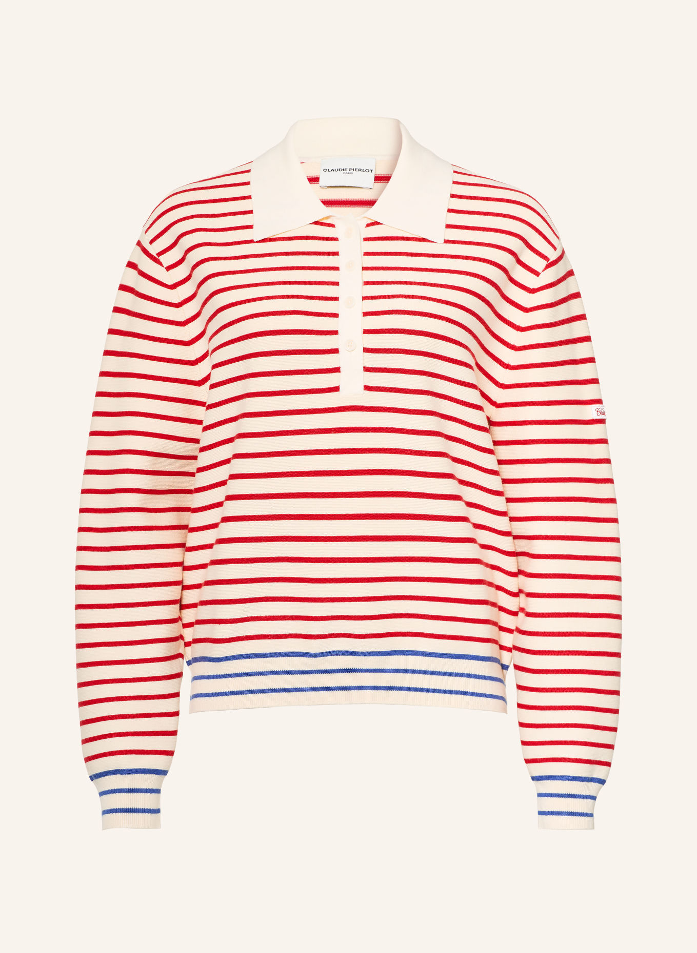 CLAUDIE PIERLOT Pullover: ROT / ECRU