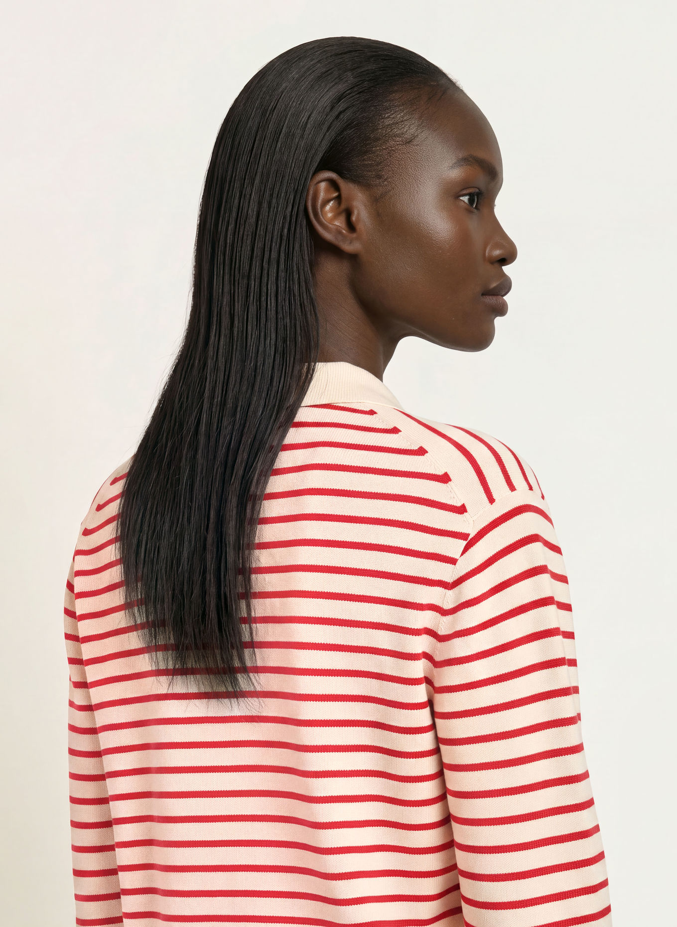 CLAUDIE PIERLOT Pullover: ROT / ECRU