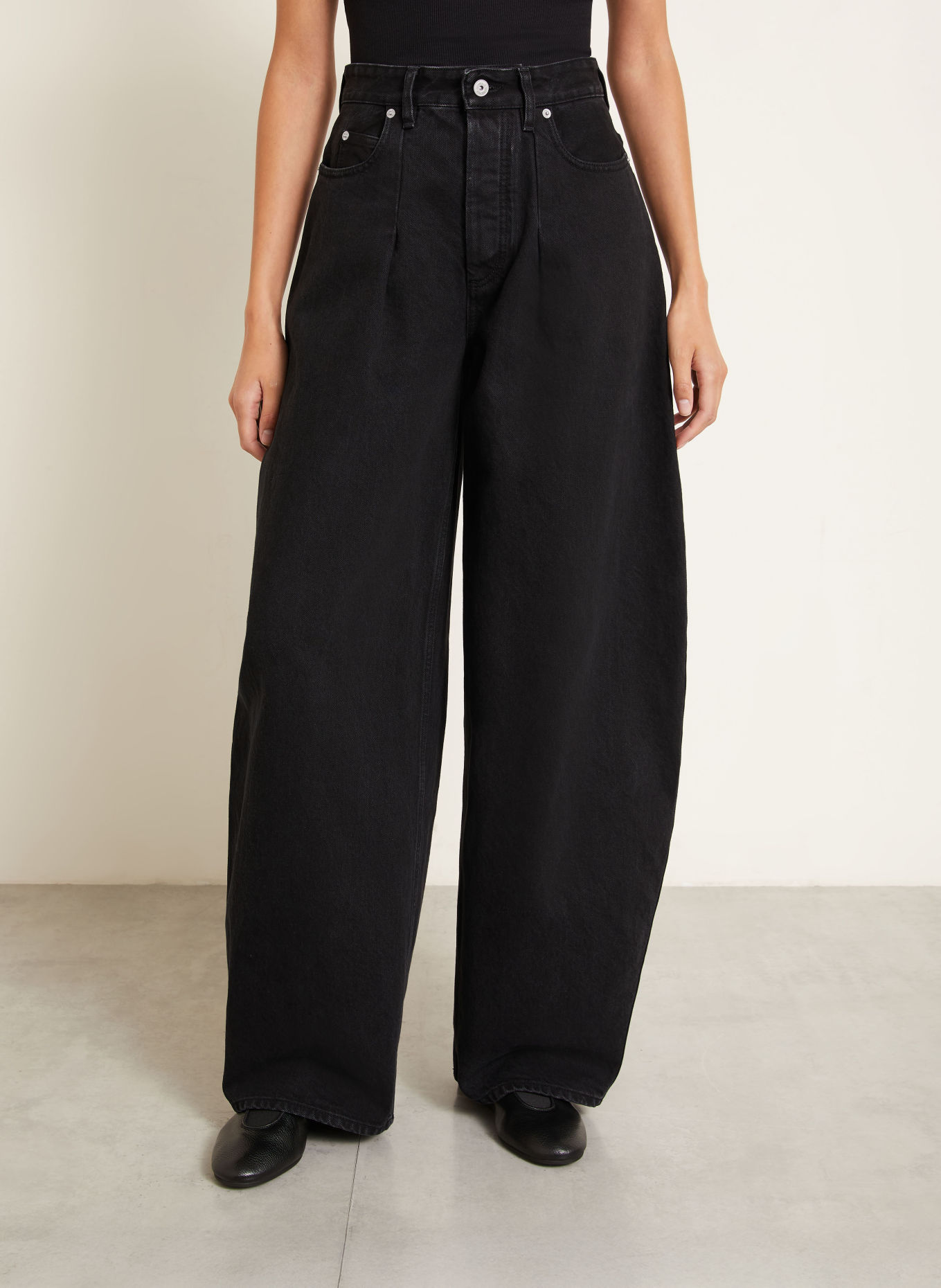 JACQUEMUS Barrel-leg jeans LE DE-NIMES: 990 BLACK