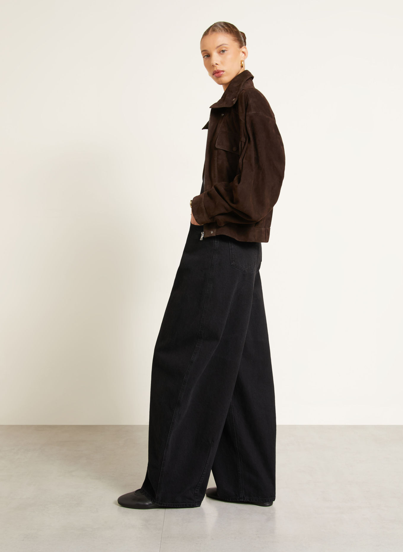 JACQUEMUS Barrel-leg jeans LE DE-NIMES: 990 BLACK