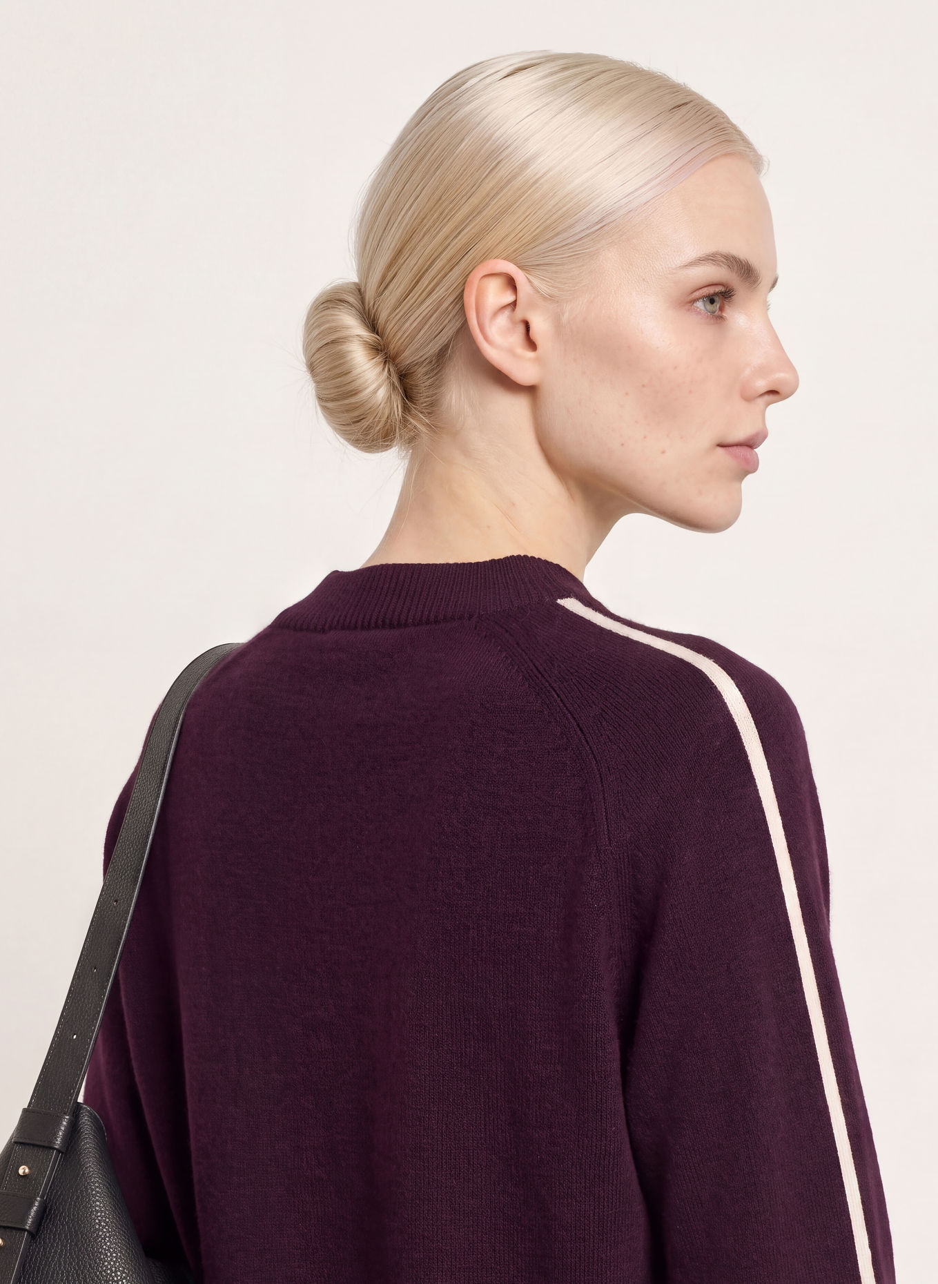 Phase Eight Pullover HALLIE: DUNKELROT / CREME