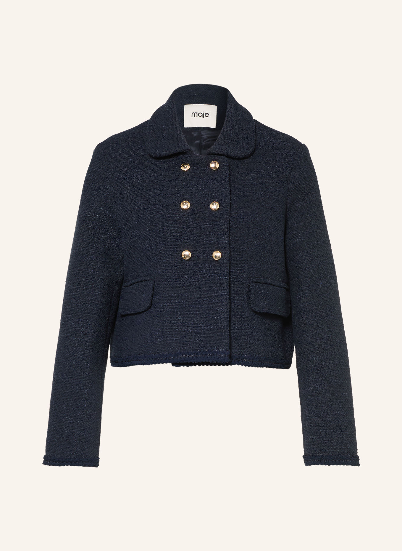 maje Kastenjacke mit Glitzergarn: DUNKELBLAU