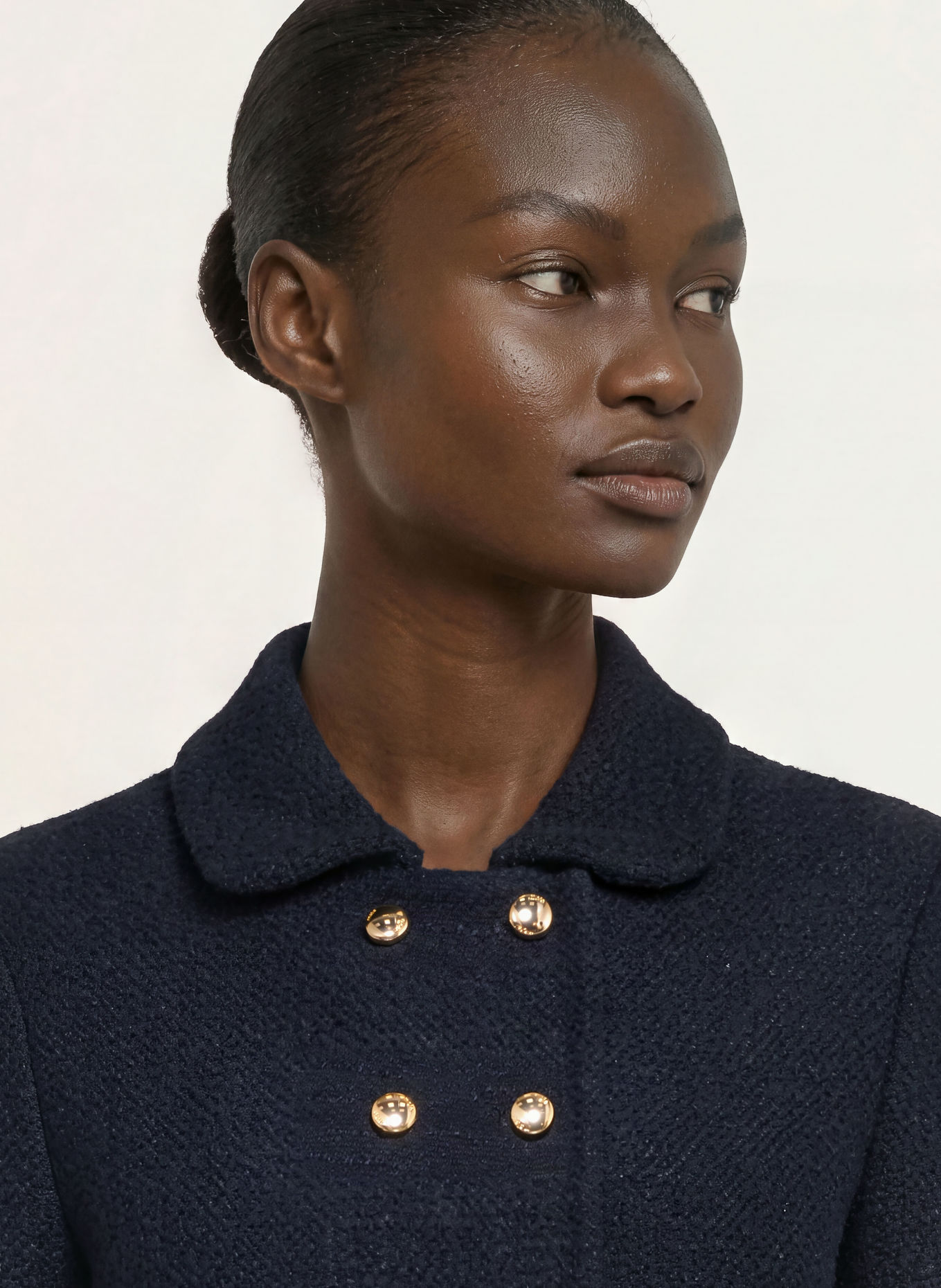 maje Kastenjacke mit Glitzergarn: DUNKELBLAU