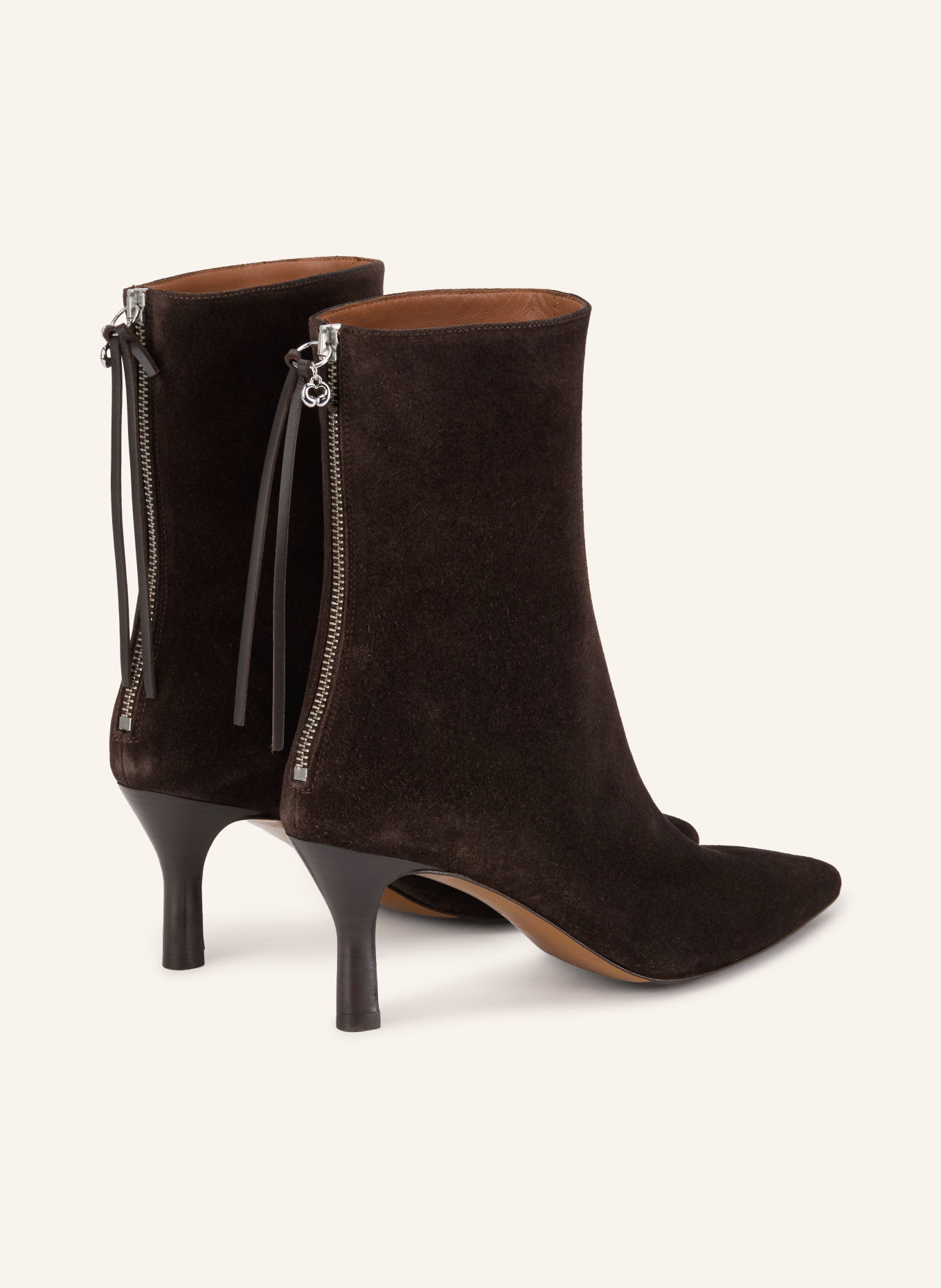 maje Stiefeletten: DUNKELBRAUN / SILBER