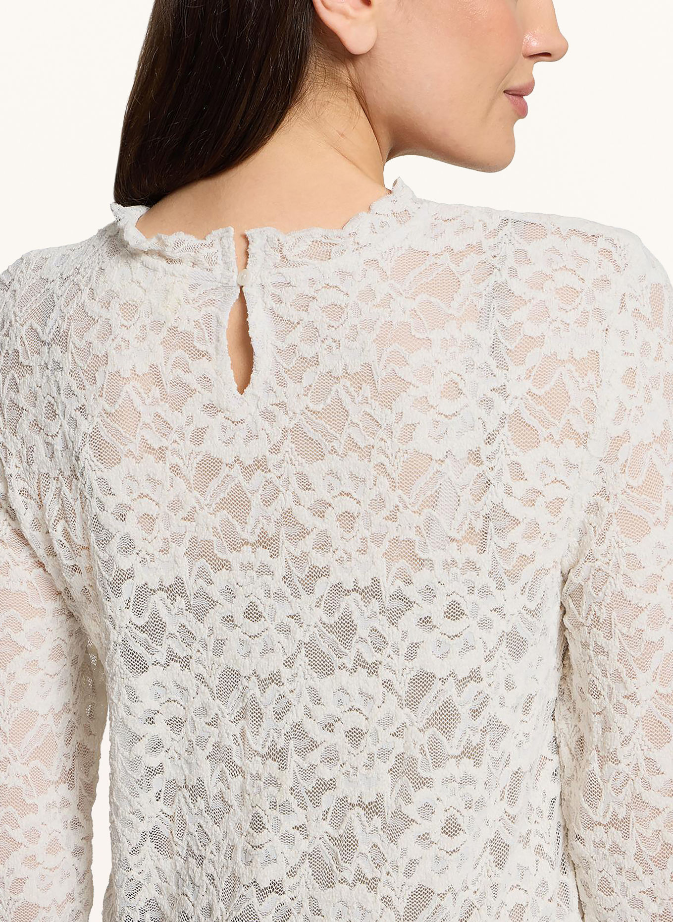 CARTOON Longsleeve aus Spitze: ECRU