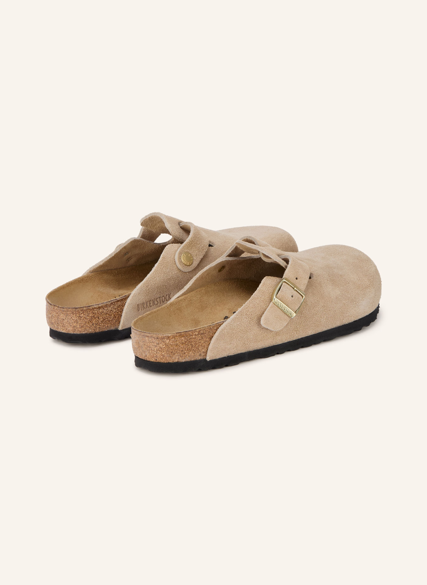 BIRKENSTOCK Pantoletten BOSTON LEVE: BEIGE / GOLD