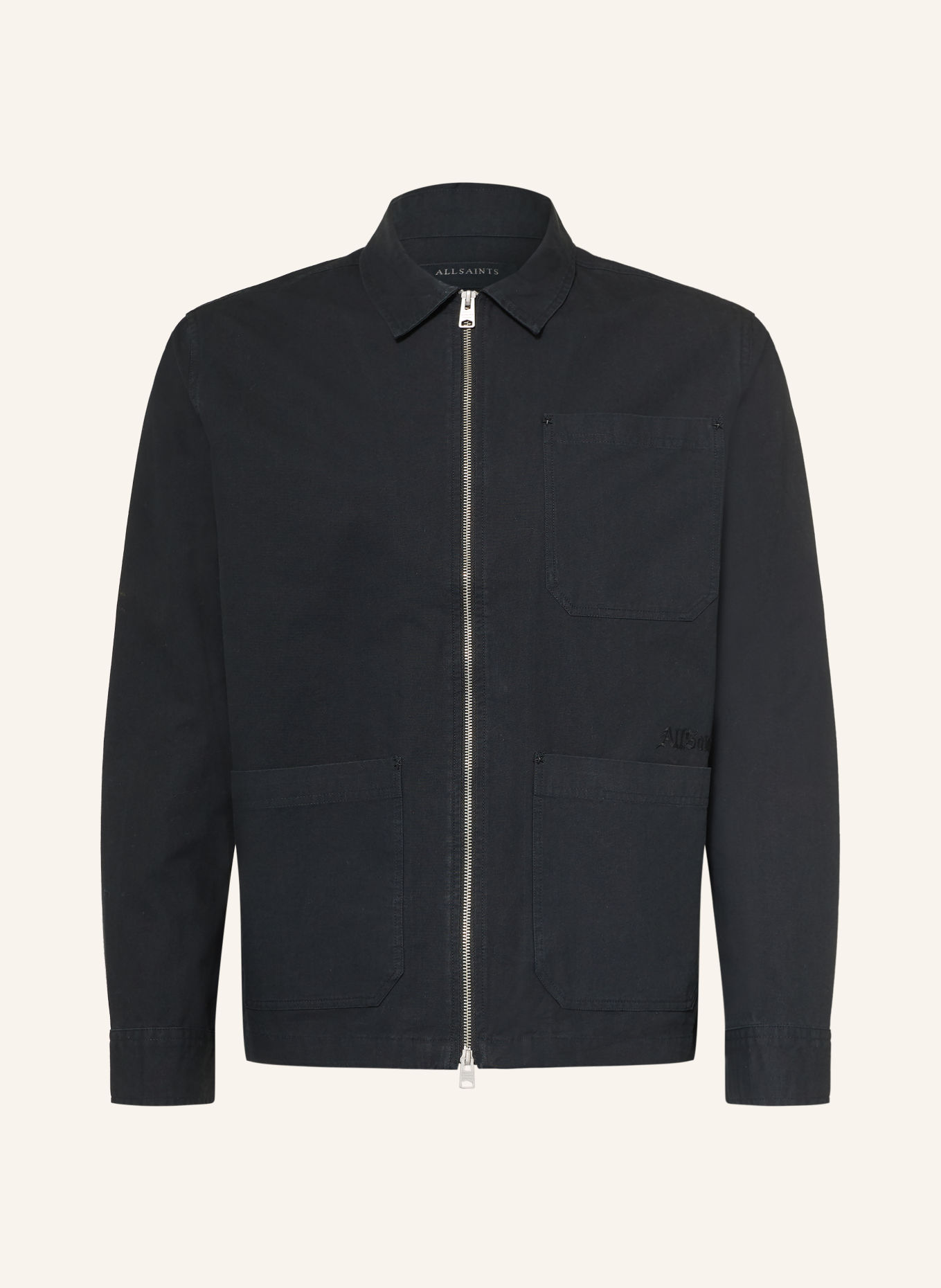 ALLSAINTS Overjacket DOLWEN mit Nieten: SCHWARZ