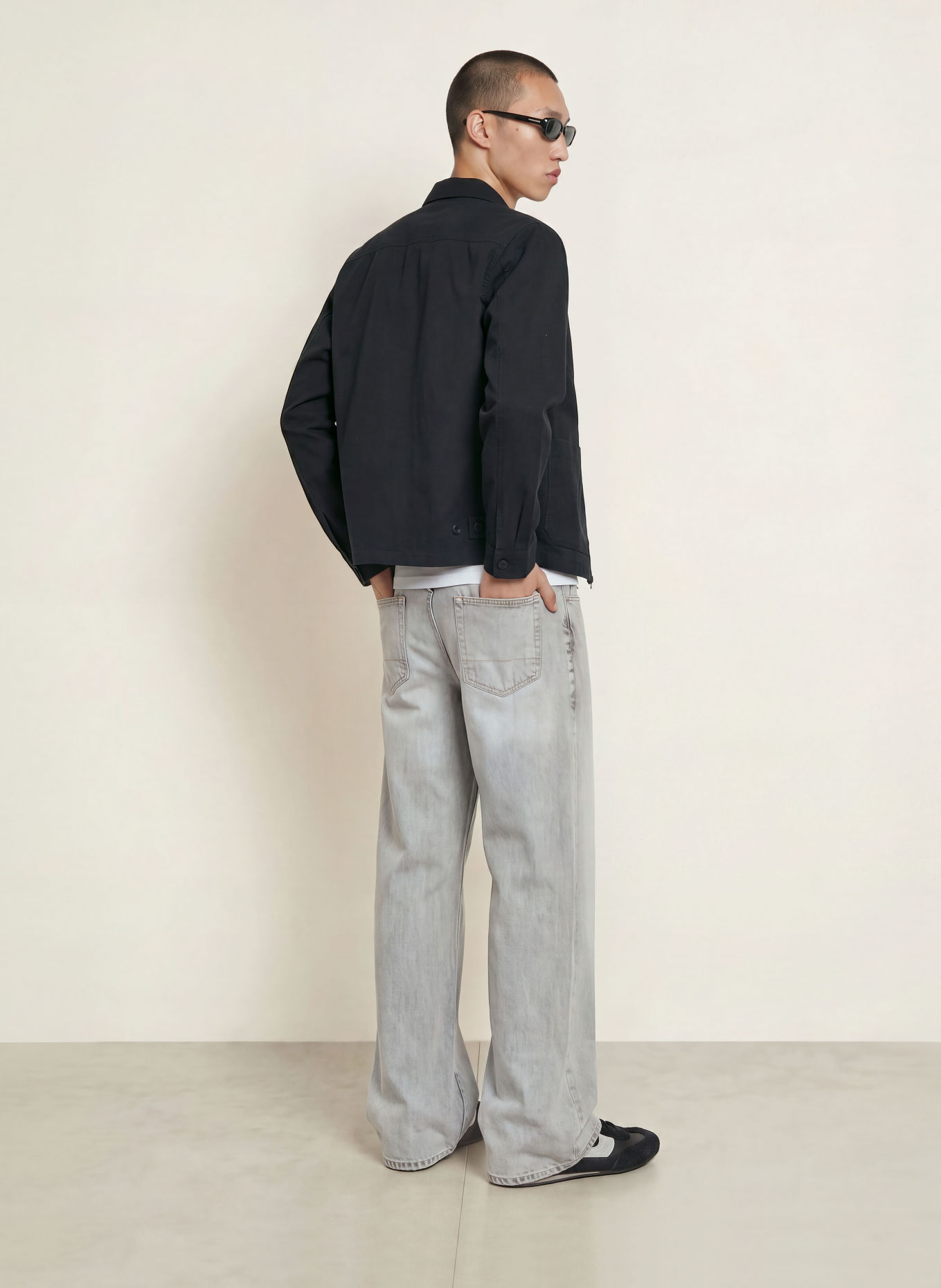 ALLSAINTS Overjacket DOLWEN mit Nieten: SCHWARZ