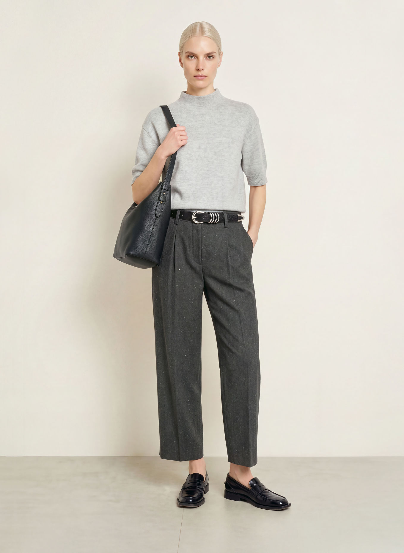 OPUS PANTS Hose MIKHA: SCHWARZ / DUNKELGRAU
